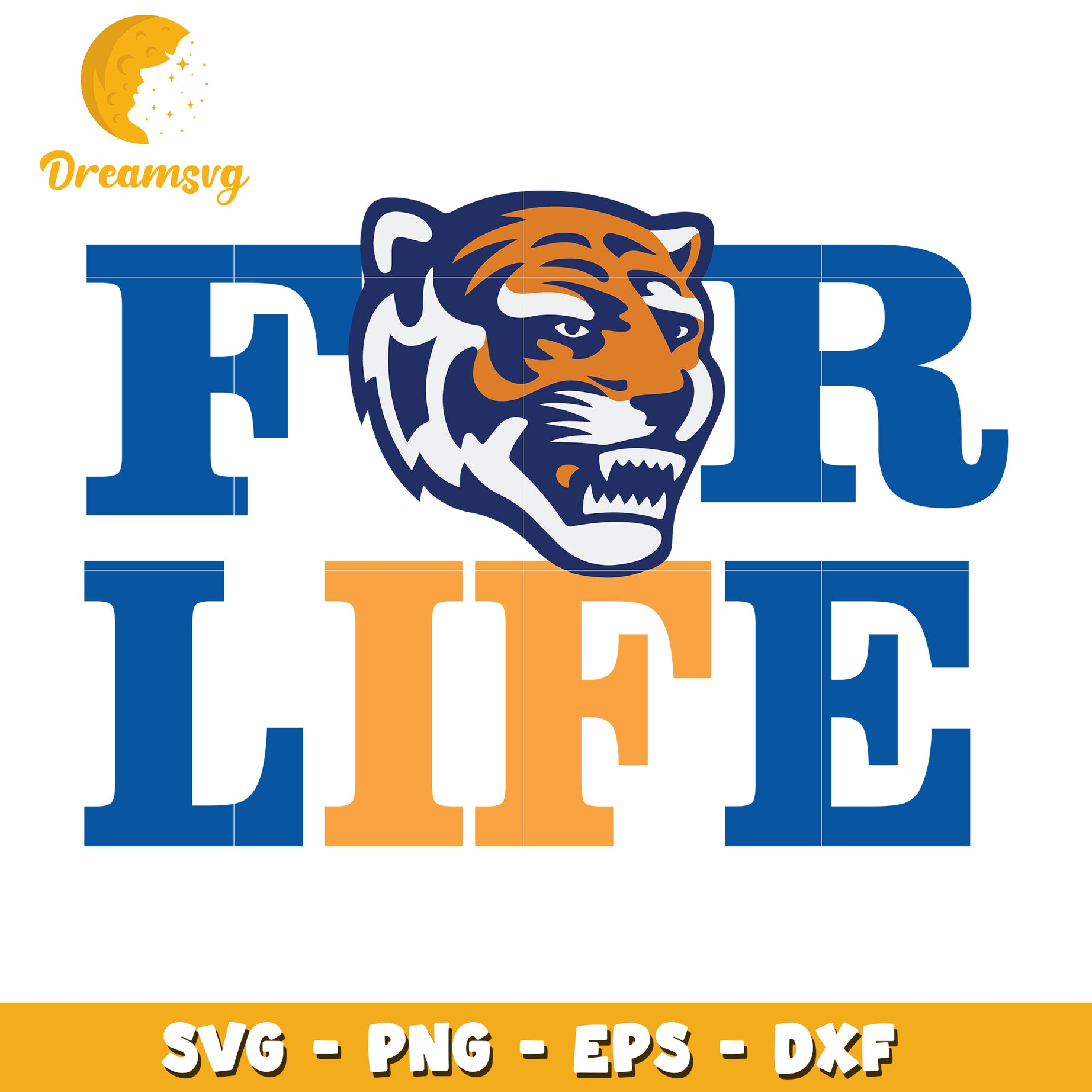 Tiger For Life SVG PNG EPS DXF Files