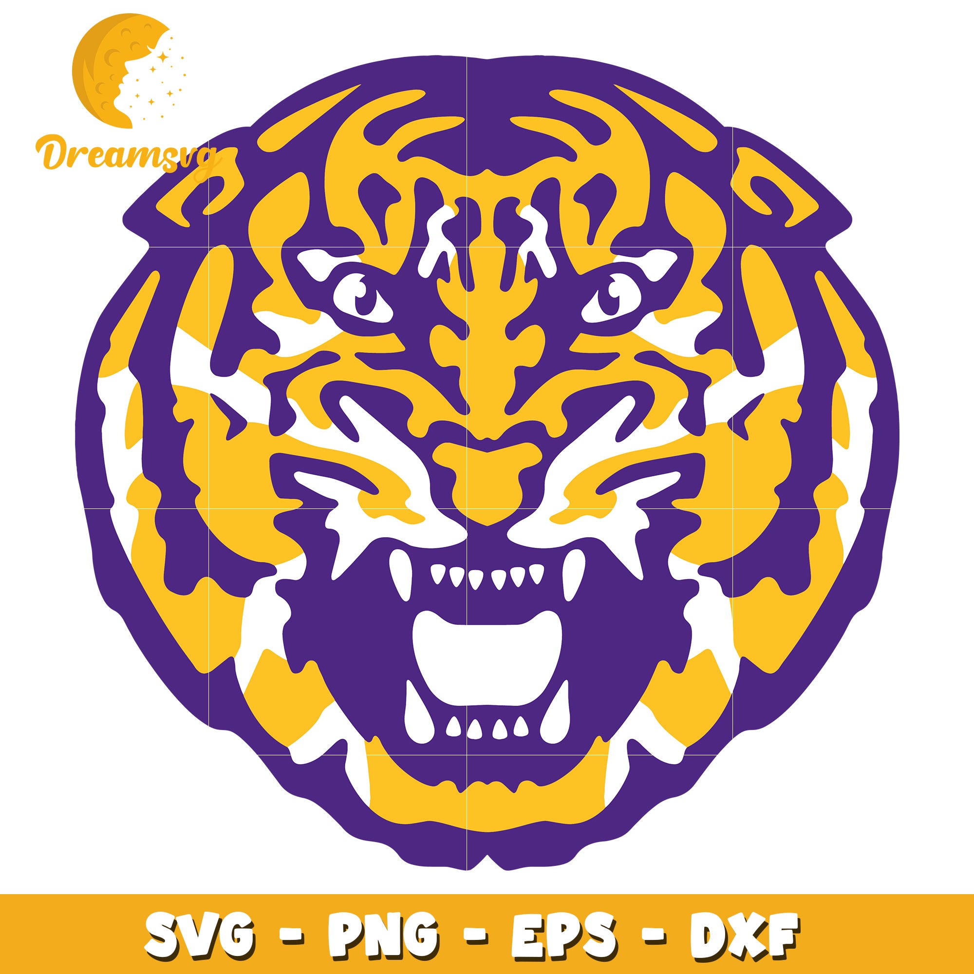 Tiger Head SVG PNG EPS DXF Cut File