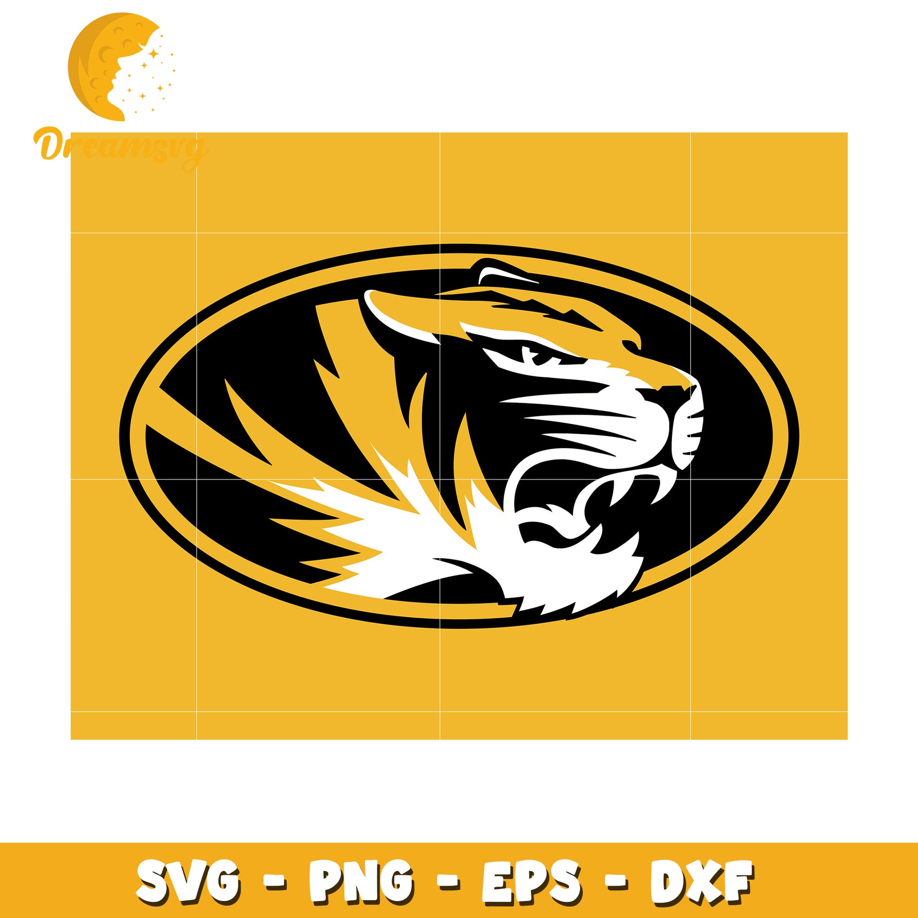 Tiger Head SVG PNG EPS DXF Cut File