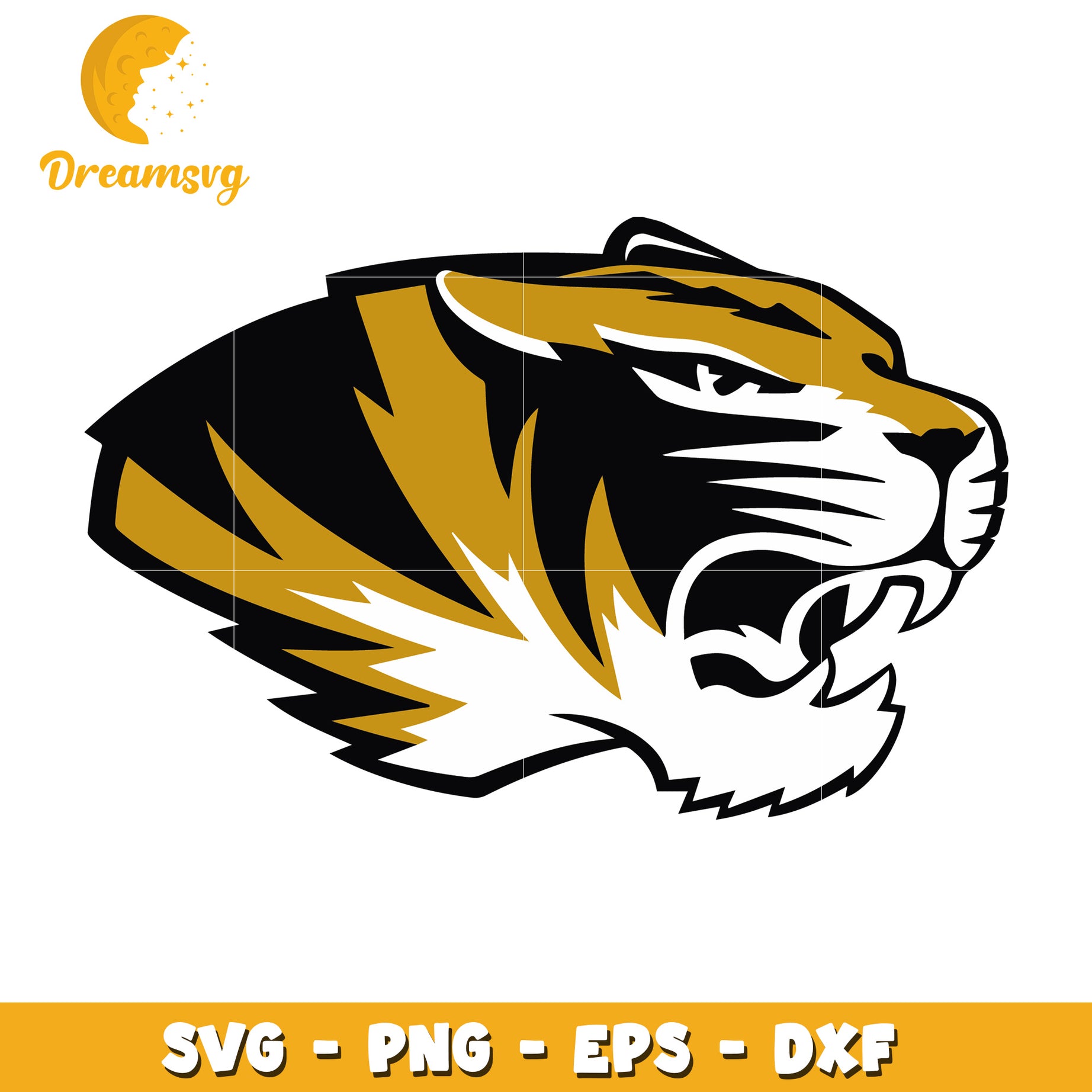 Tiger Head SVG PNG EPS DXF Files