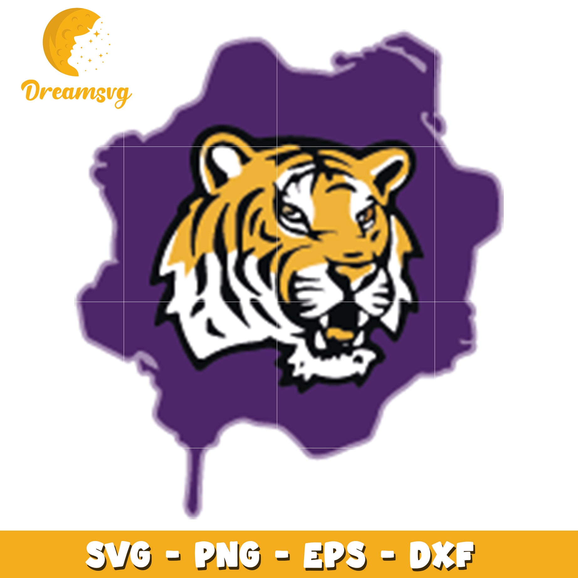 Tiger Head SVG PNG EPS DXF Files