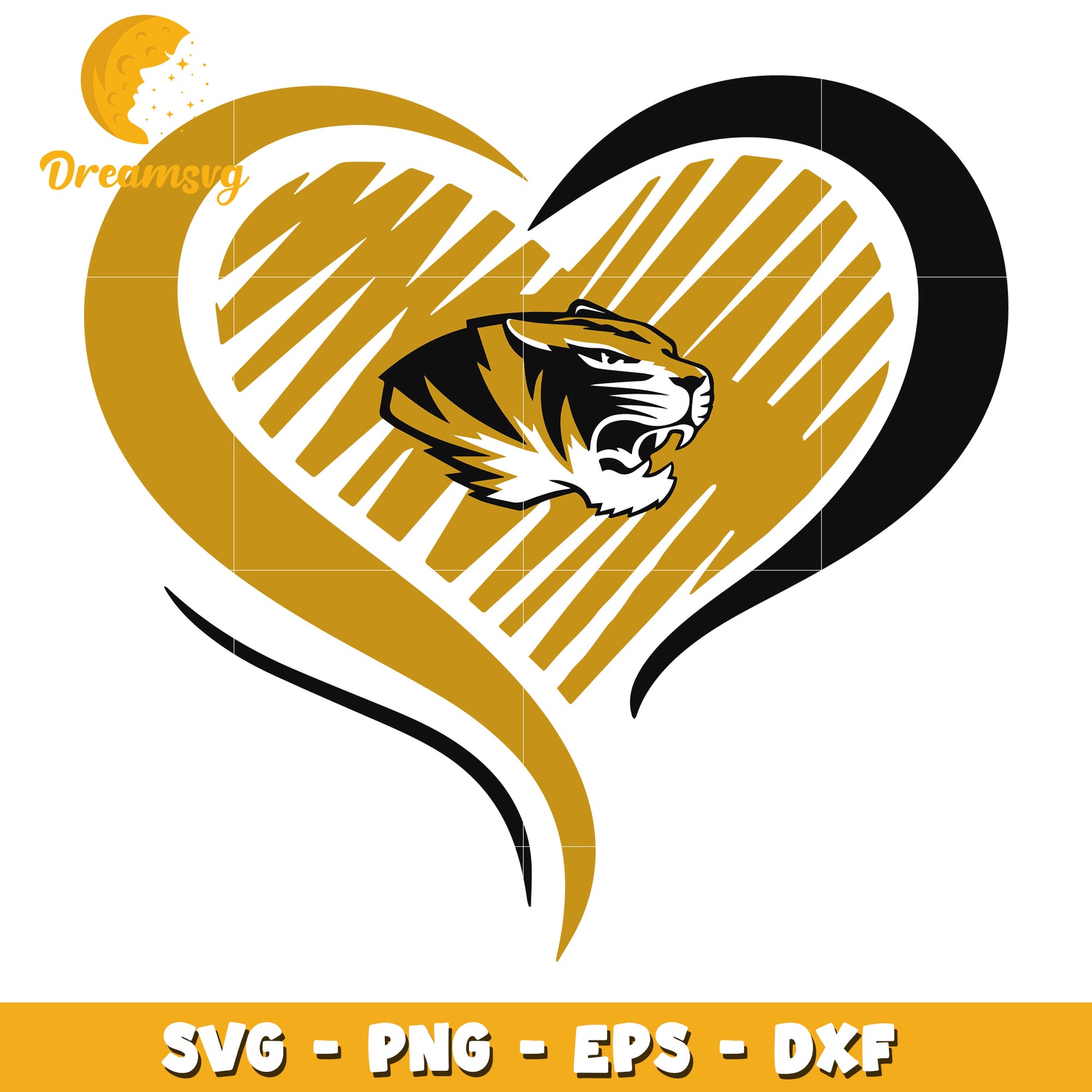 Tiger Heart SVG Clipart for Crafts and DIY Projects Modern Design