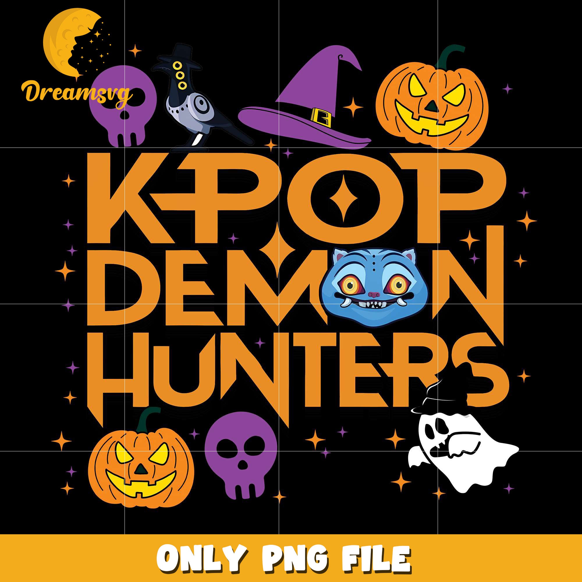 Tiger Kpop Demon Hunters Halloween png, halloween pumpkin png, spooky halloween​​ png