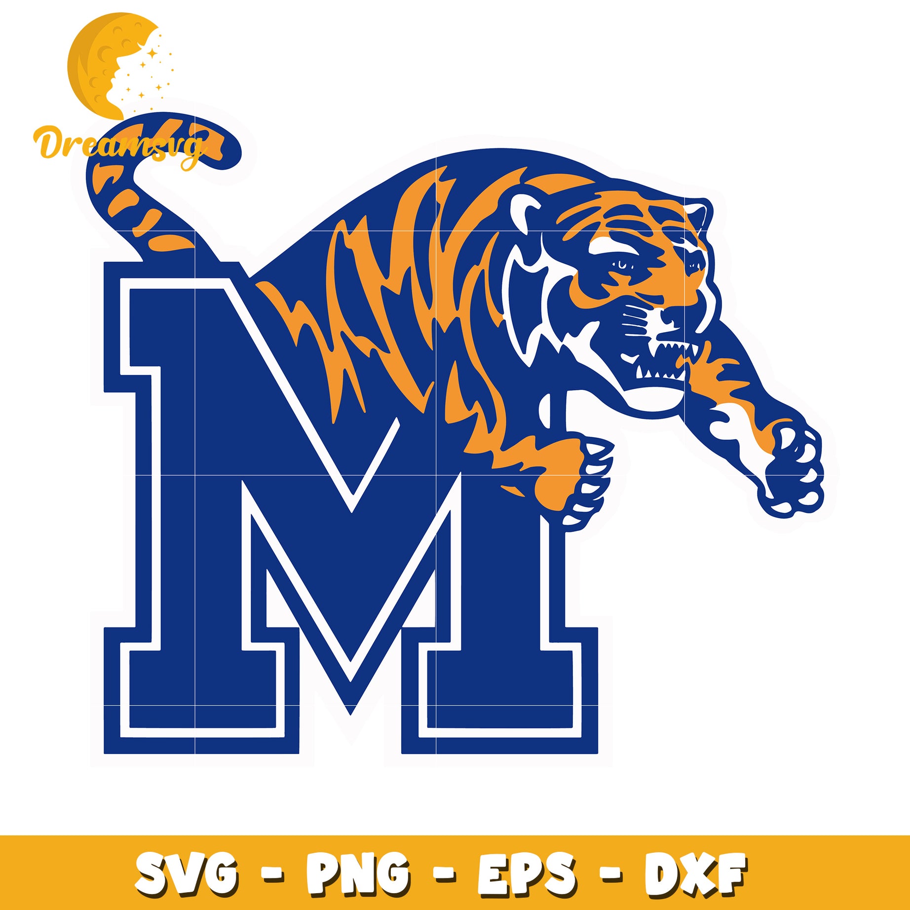 Tiger M SVG PNG EPS DXF Cut File