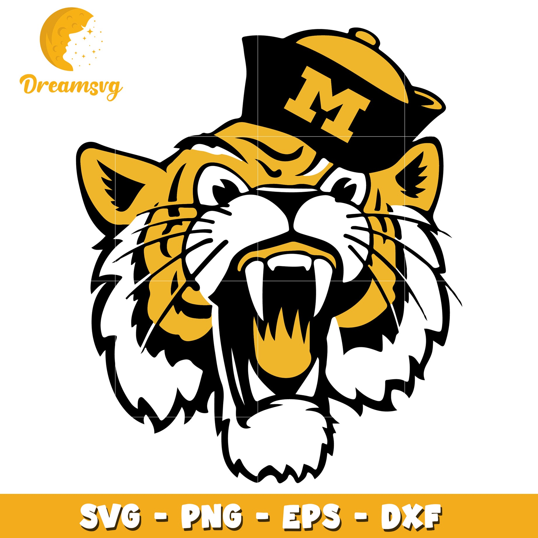 Tiger Mascot SVG PNG EPS DXF Cut File