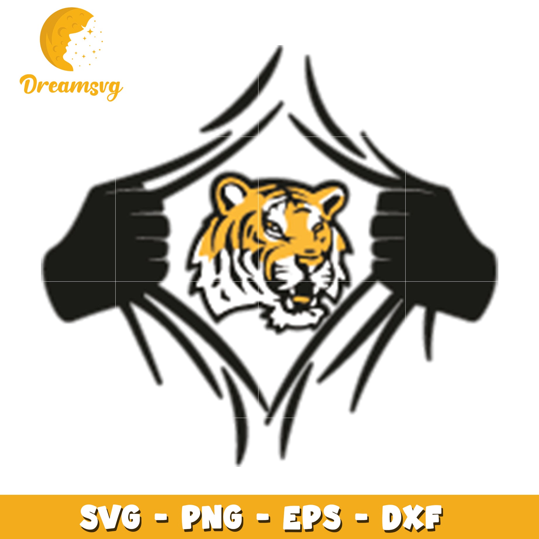 Tiger SVG PNG EPS DXF Bundle
