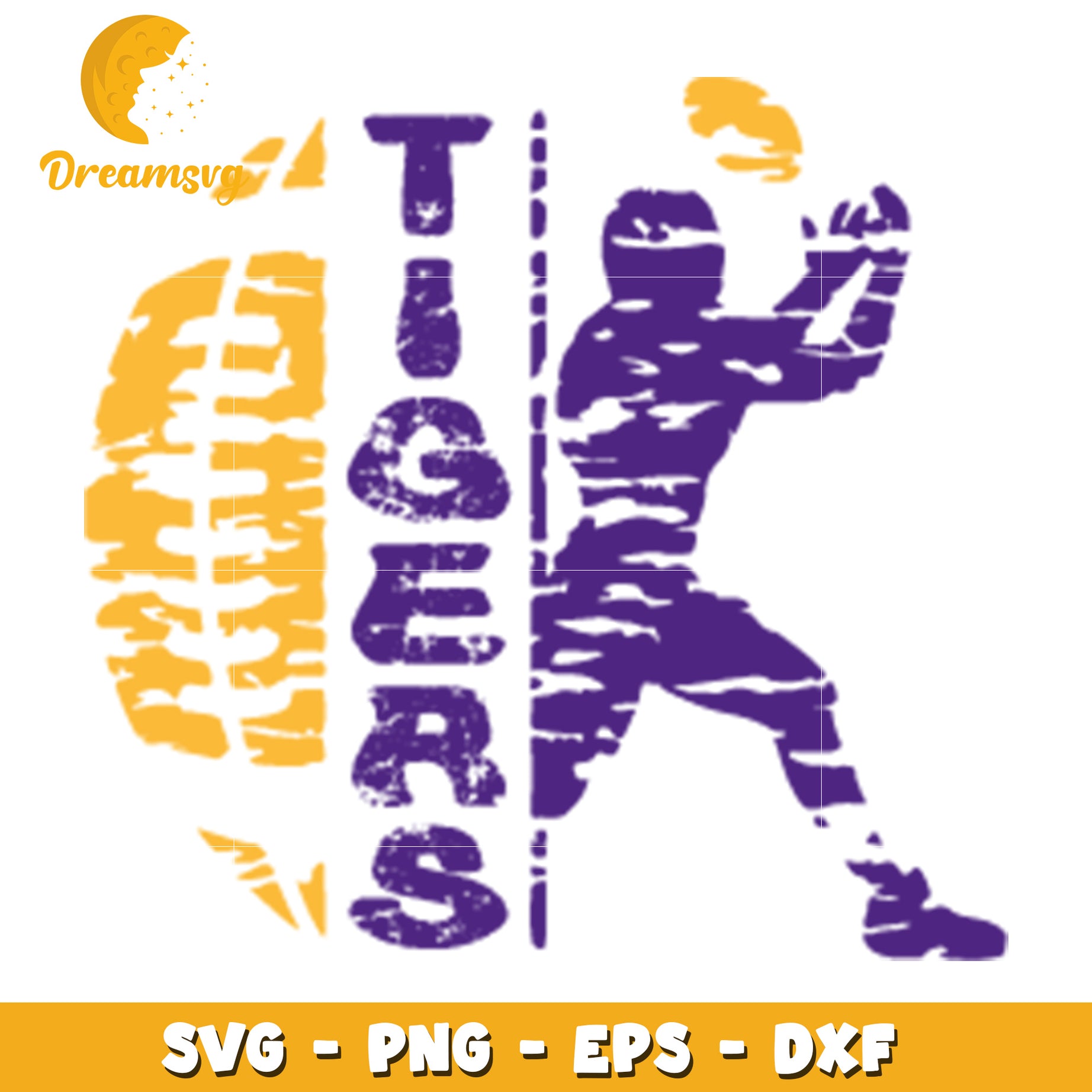 Tigers Football SVG PNG EPS DXF