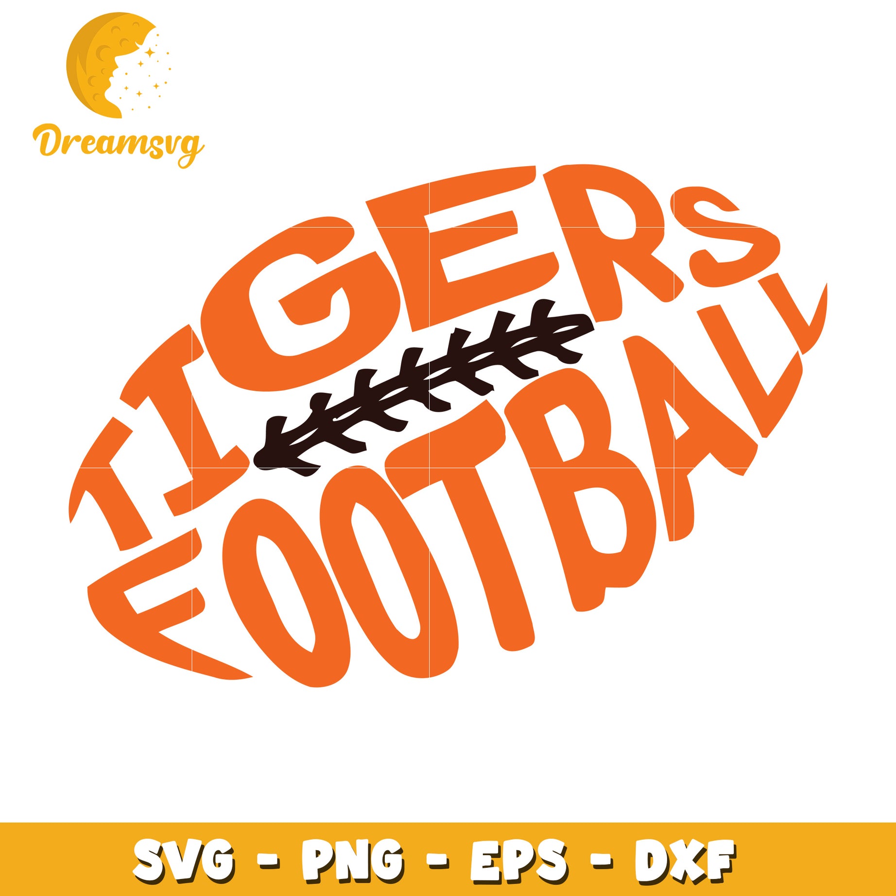 Tigers Football SVG PNG EPS DXF Cut File