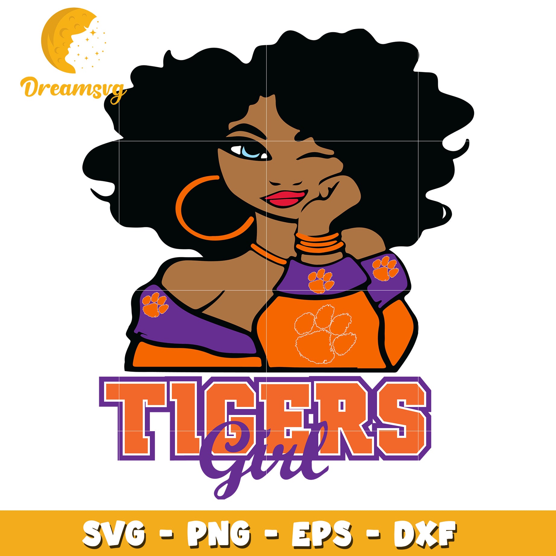 Tigers Girl SVG PNG EPS DXF Cut File