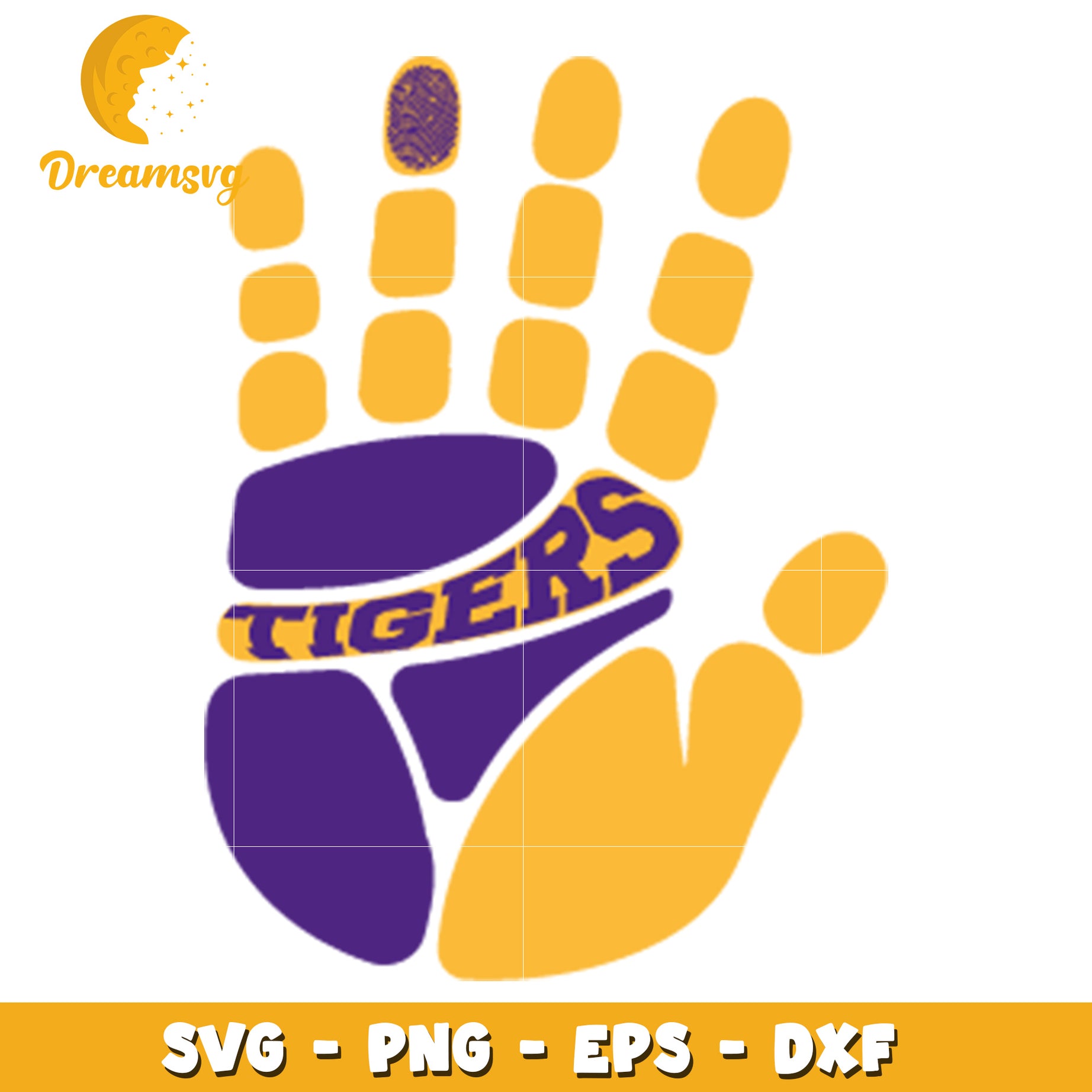 Tigers Handprint SVG PNG EPS DXF