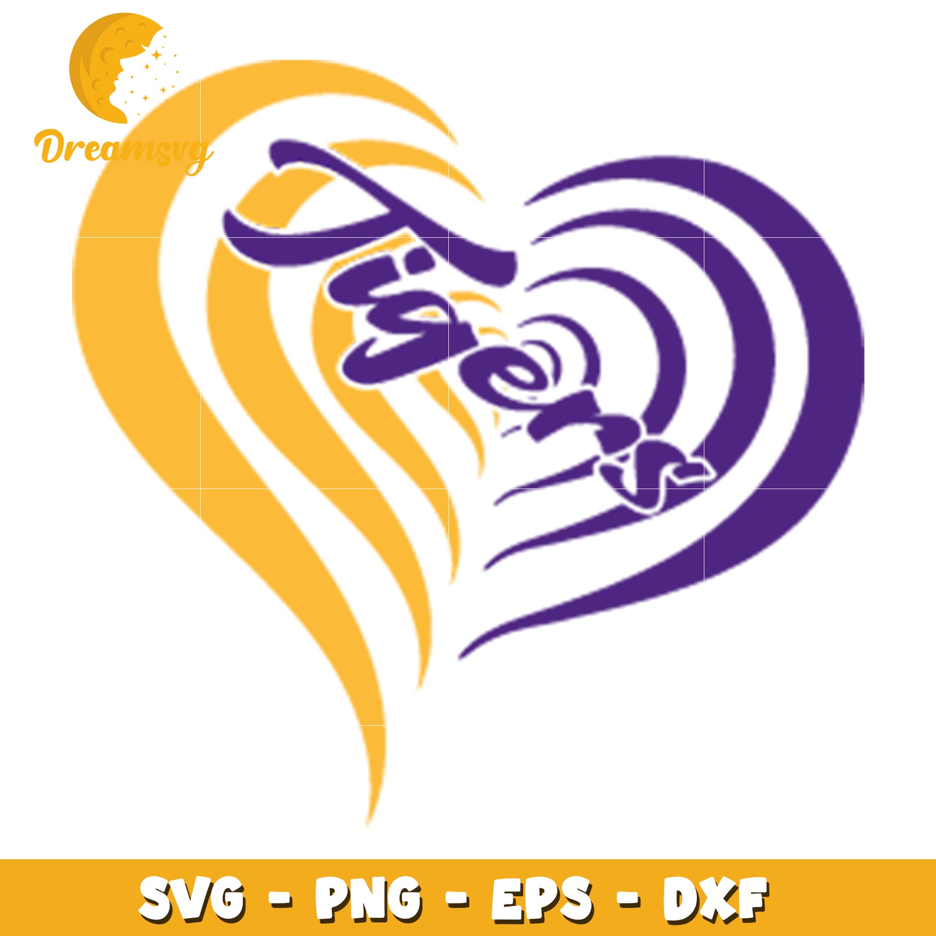 Tigers Heart SVG PNG EPS DXF Cut File