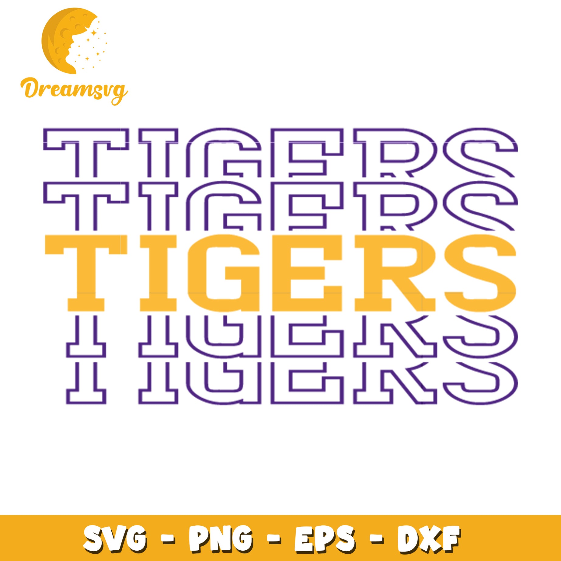 Tigers SVG Cut File Bundle PNG EPS DXF