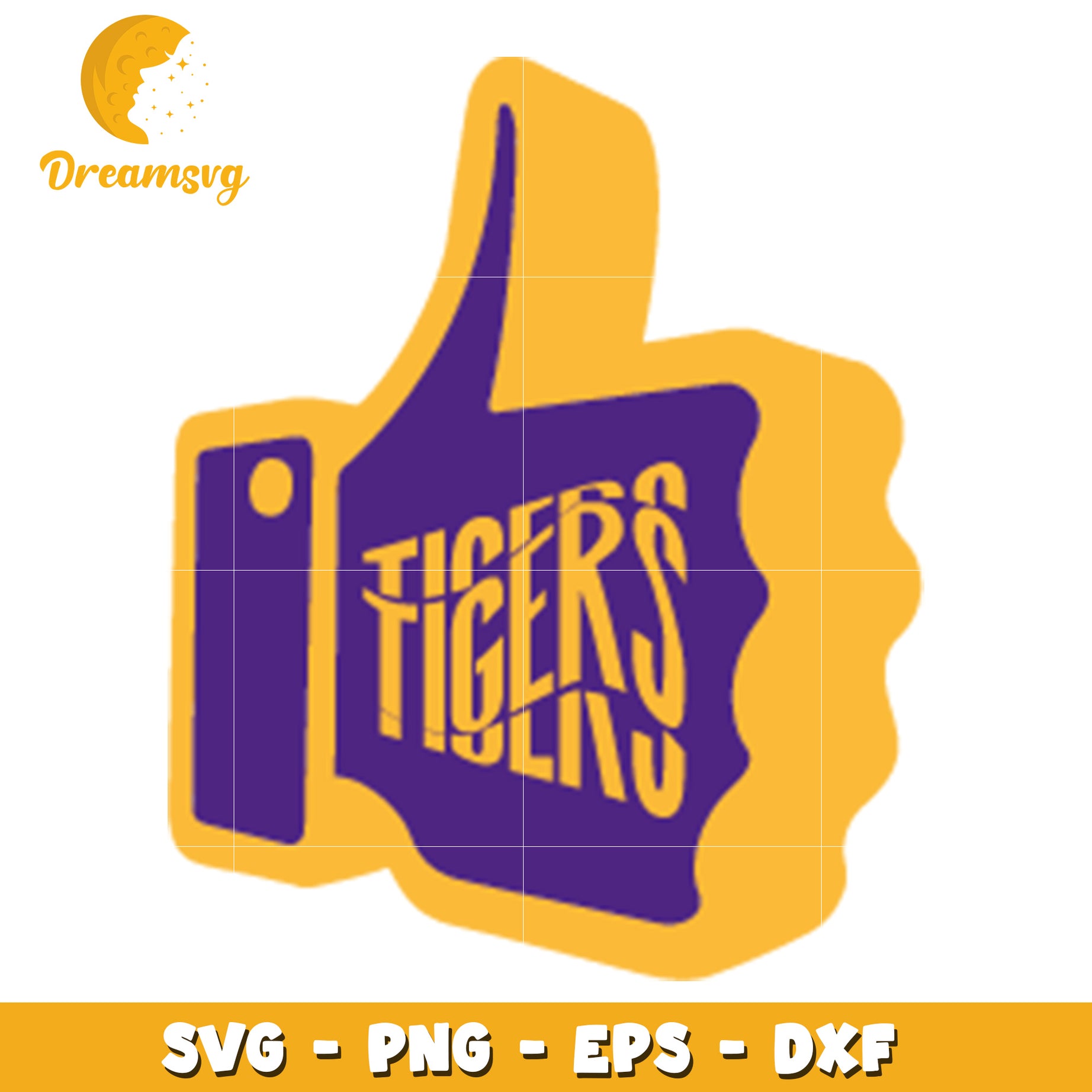 Tigers Thumbs Up SVG PNG EPS DXF