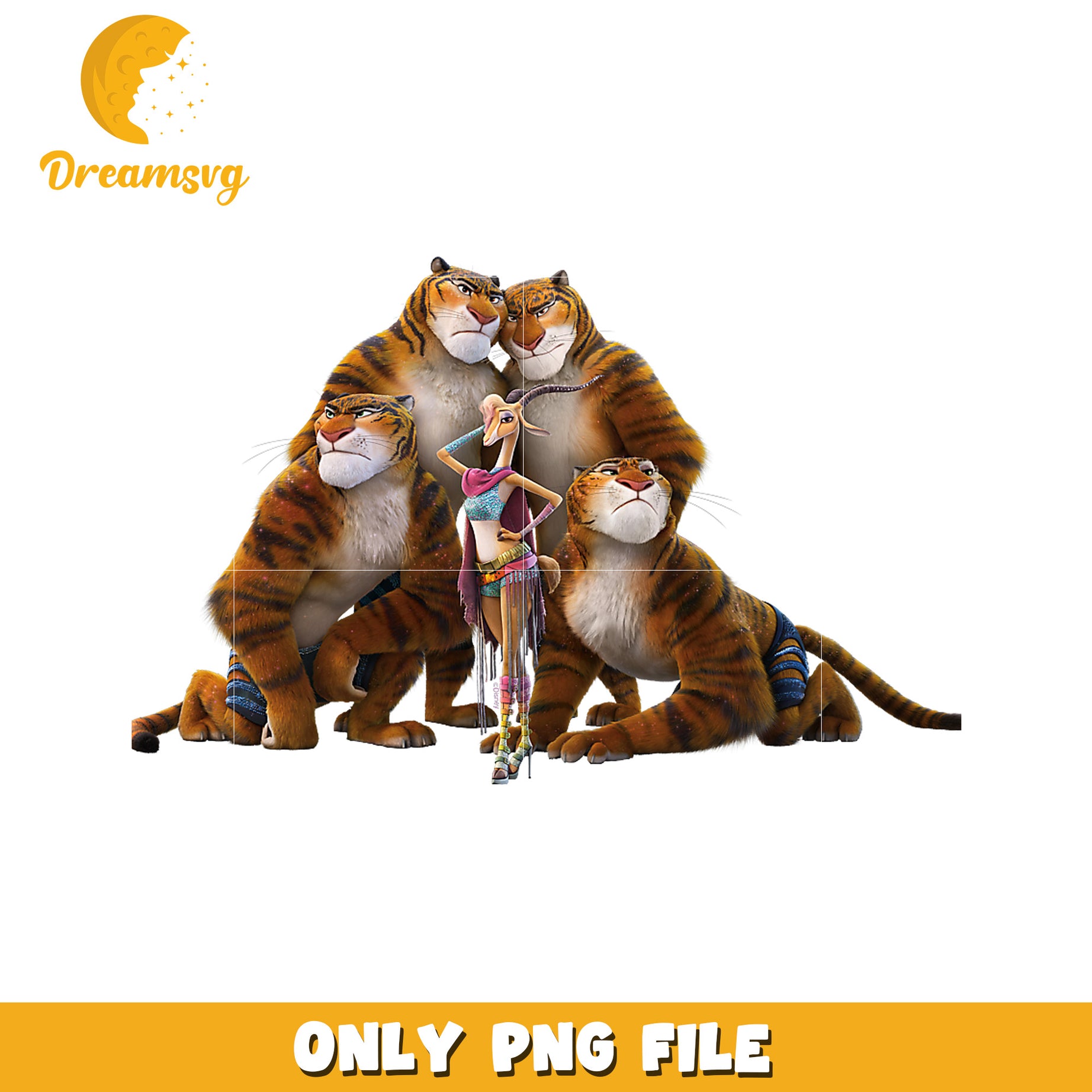 Tigers and deer png, disneyland​ png, nick zootopia png