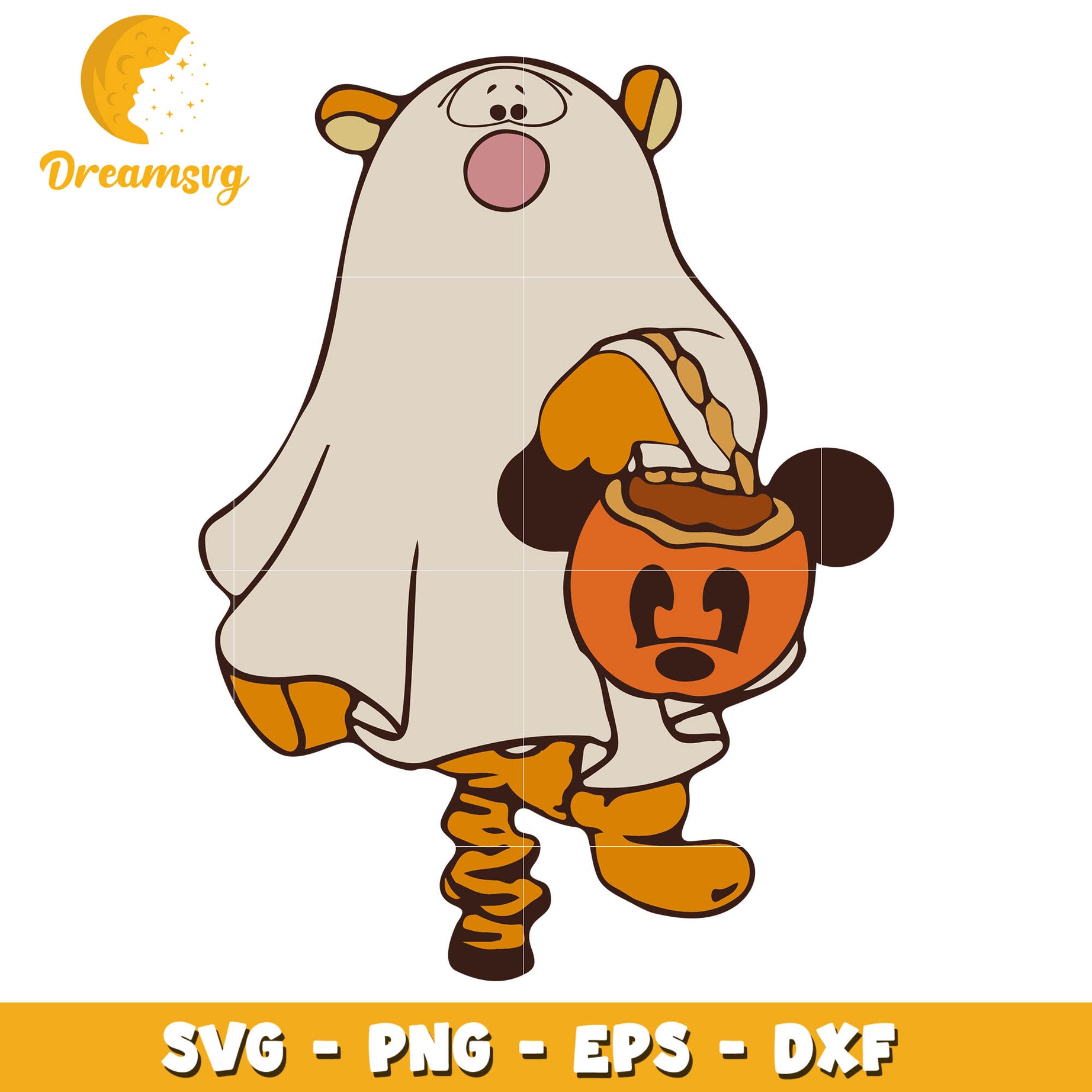 Disney tiger ghost svg, halloween svg