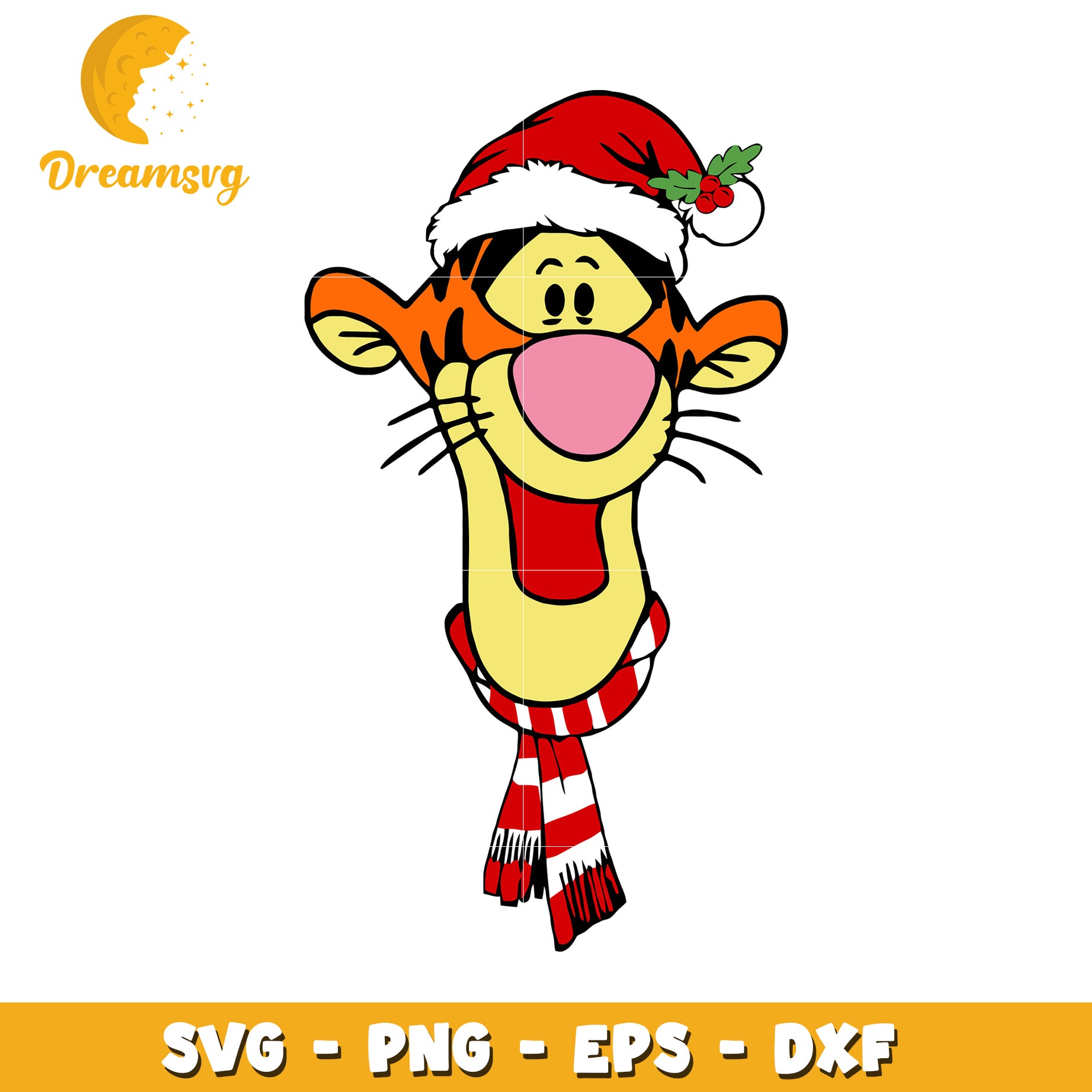 Tigger Christmas SVG PNG EPS DXF