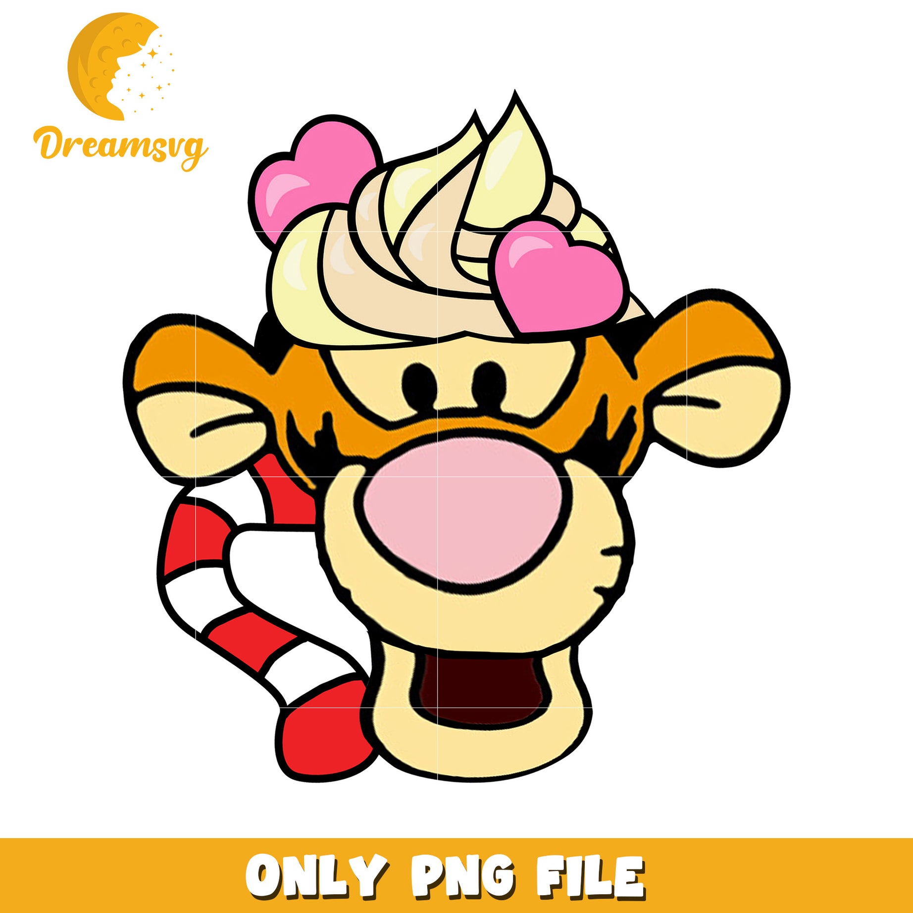 Tigger Cupcake PNG Valentine Clipart