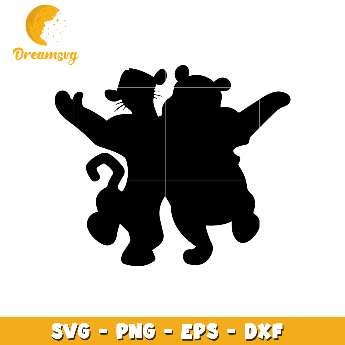 Tigger Vector File Tigger SVG Cut File PNG, EPS, DXF – DreamSVG Store