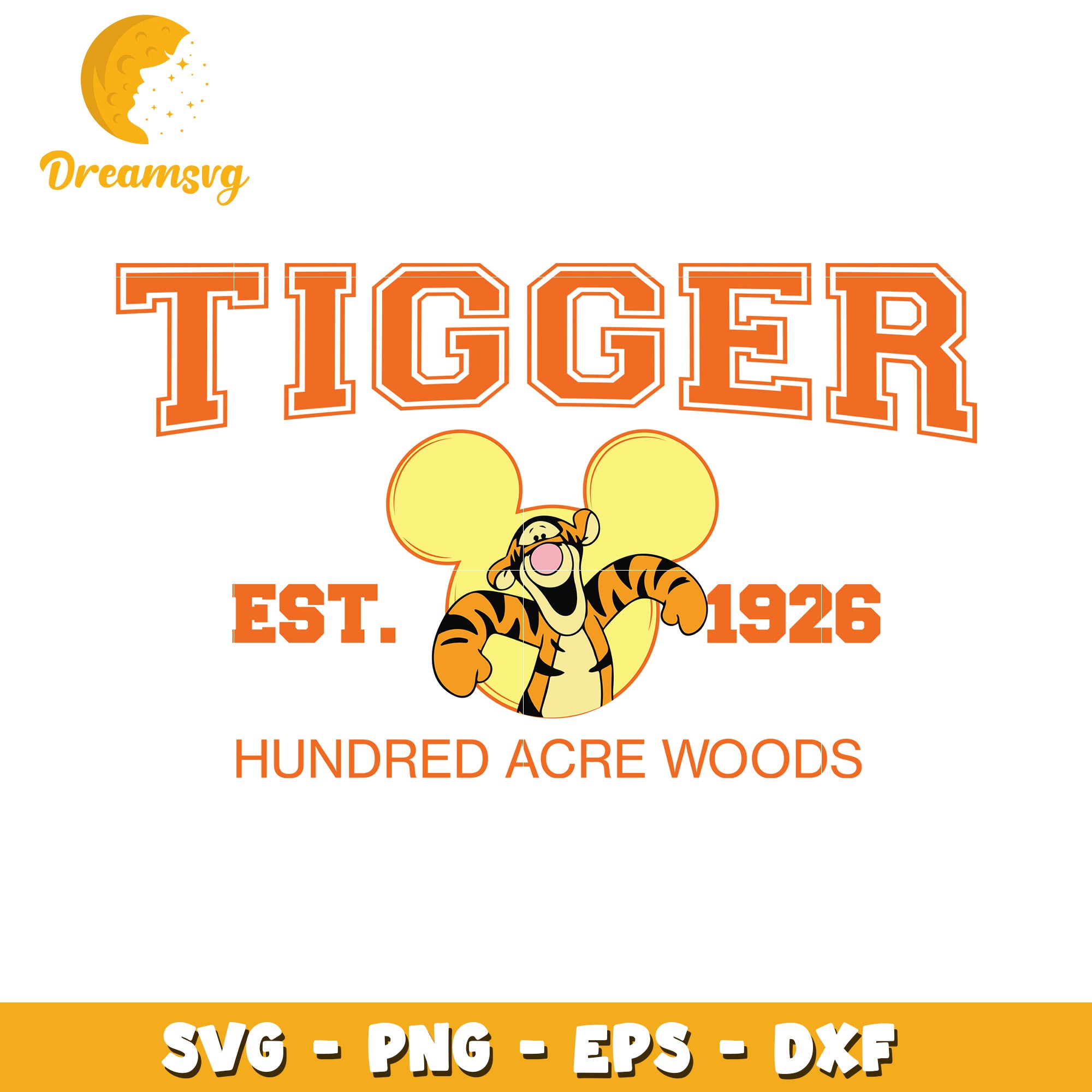 Tigger Vintage SVG Design for Hundred Acre Woods Fans 1926