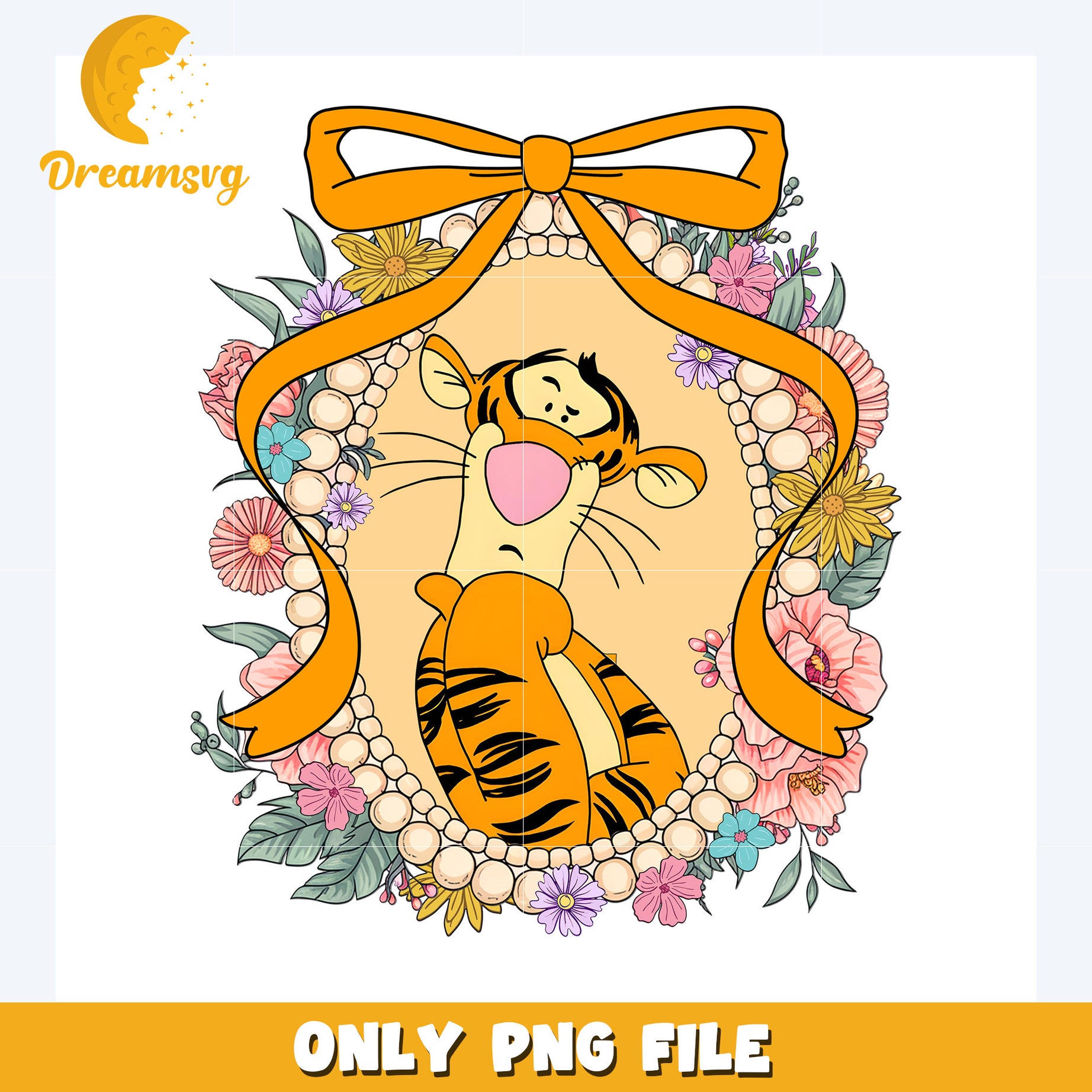 Tigger picture frame design png, disney plus png, disney world png