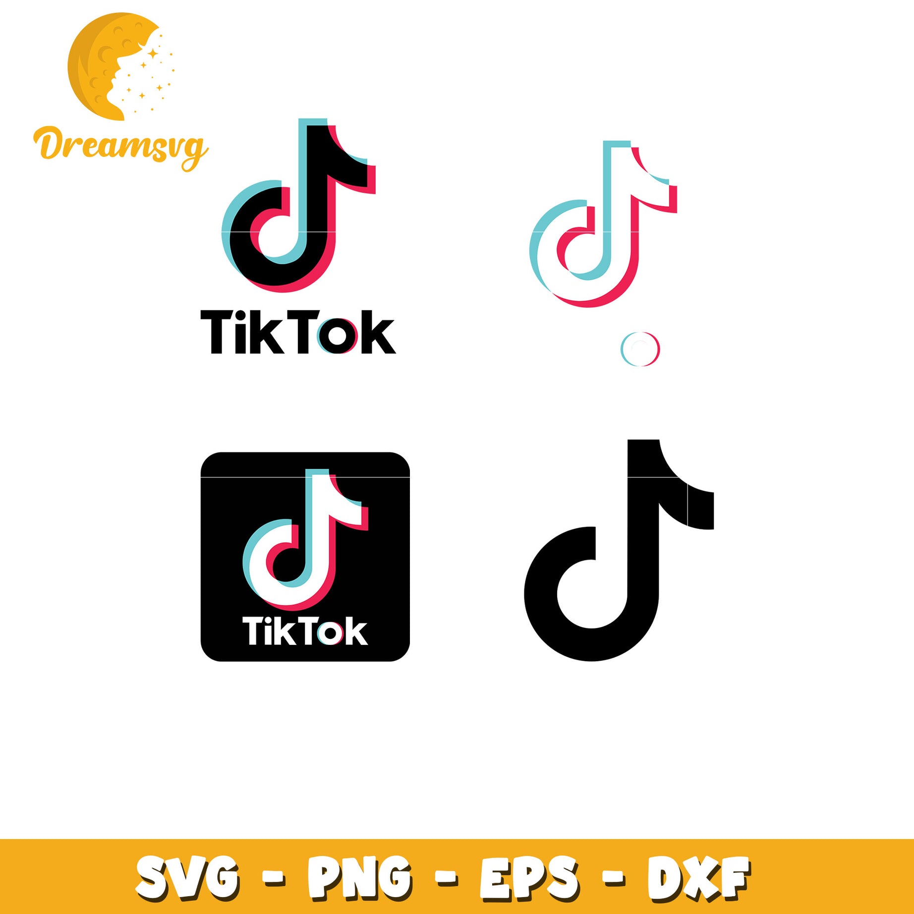 Tiktok logo design bundle svg, logo design svg, tiktok svg