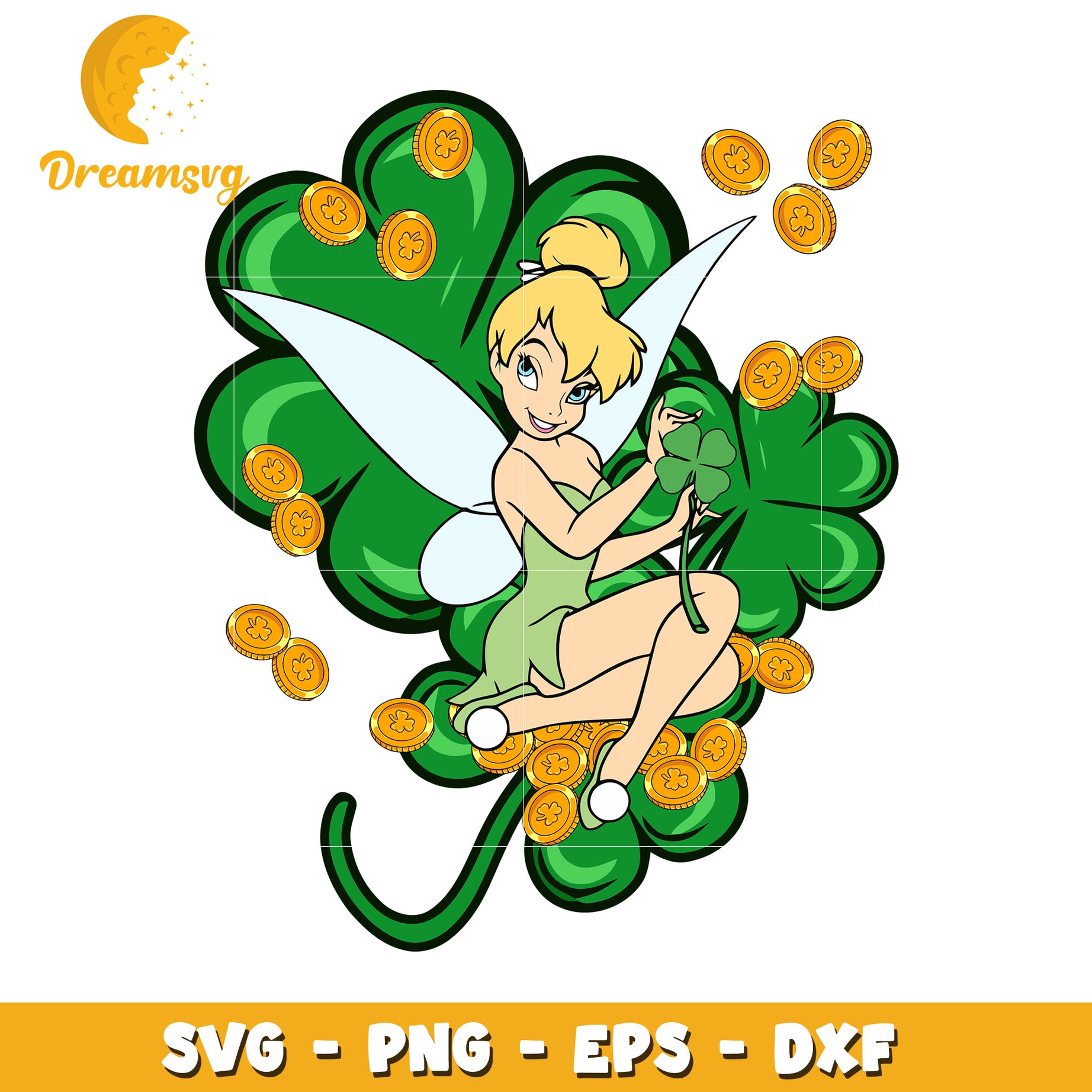 Tinkerbell St Patricks Day SVG PNG EPS DXF