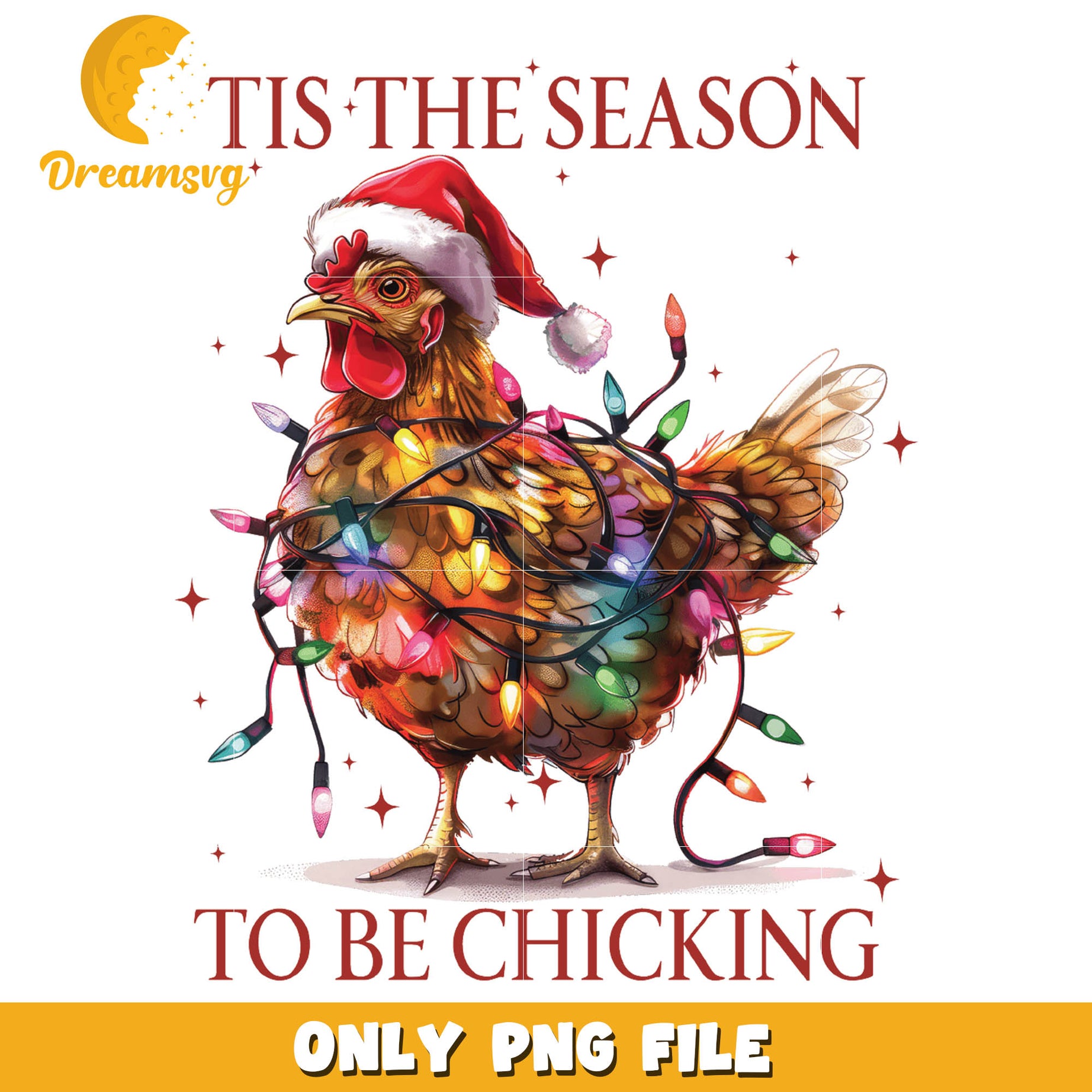 Tis the season to be chicking png, chicken christmas png