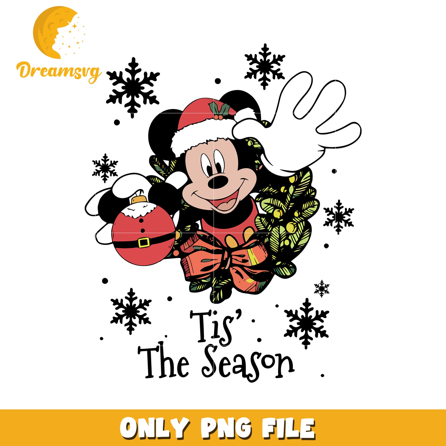 Tis the season mickey boy png, mickey mouse png, christmas png