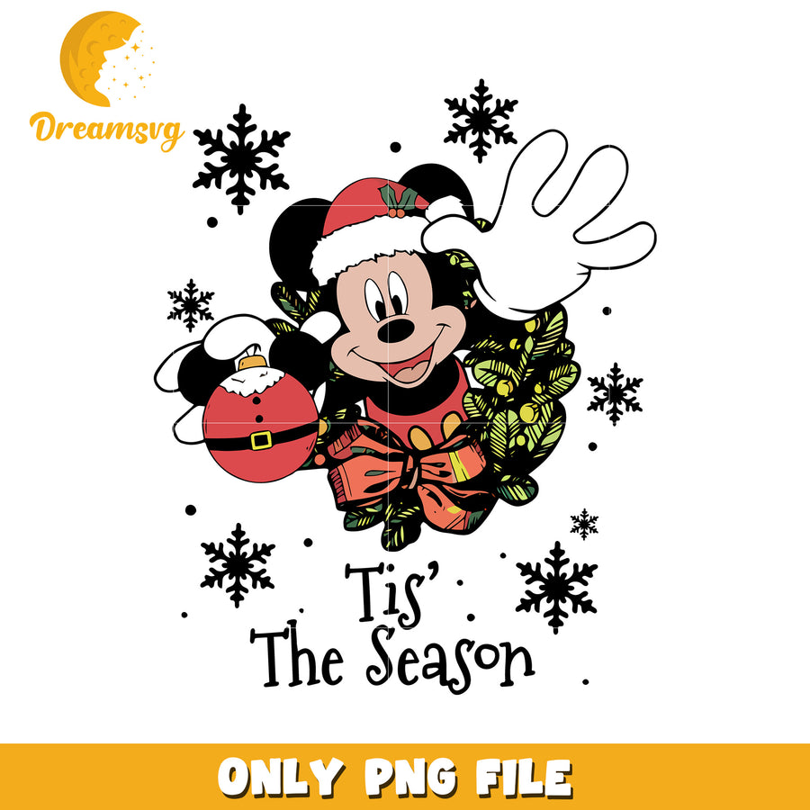 Tis the season mickey boy png, mickey mouse png, christmas png