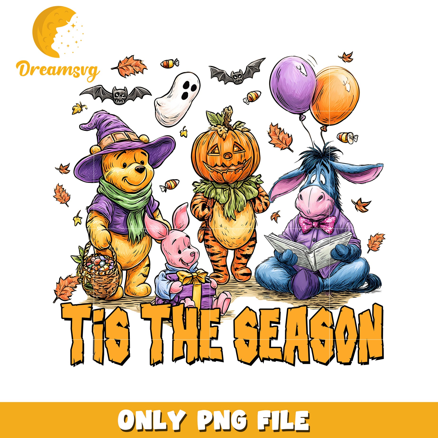 Tis the season png, halloween toys png, halloween characters png