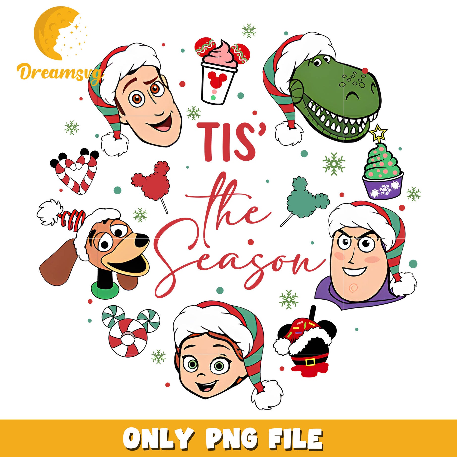Tis the season toy story christmas png, woody face toy story​ png