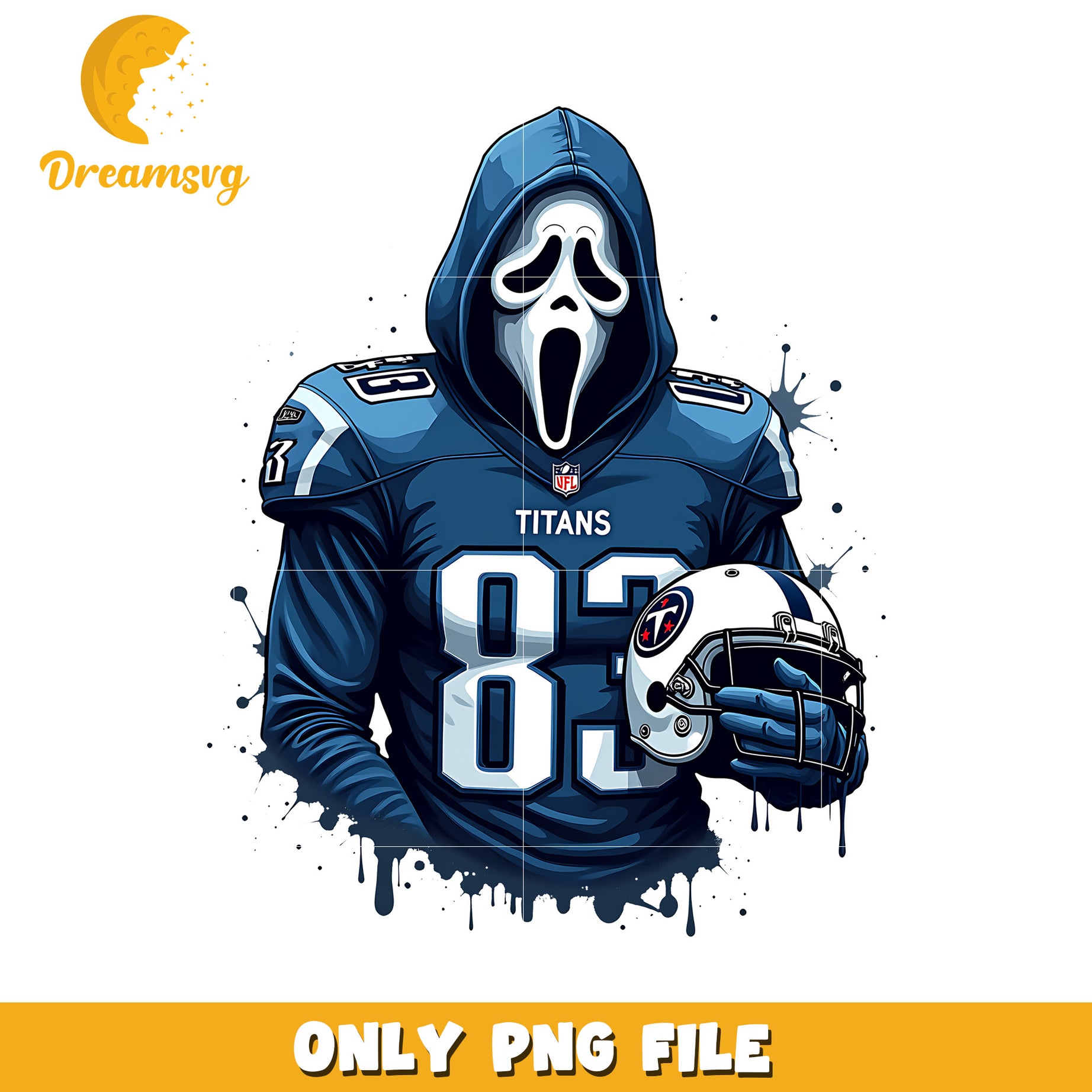 Titans ghost face png, nfl png, national football league png