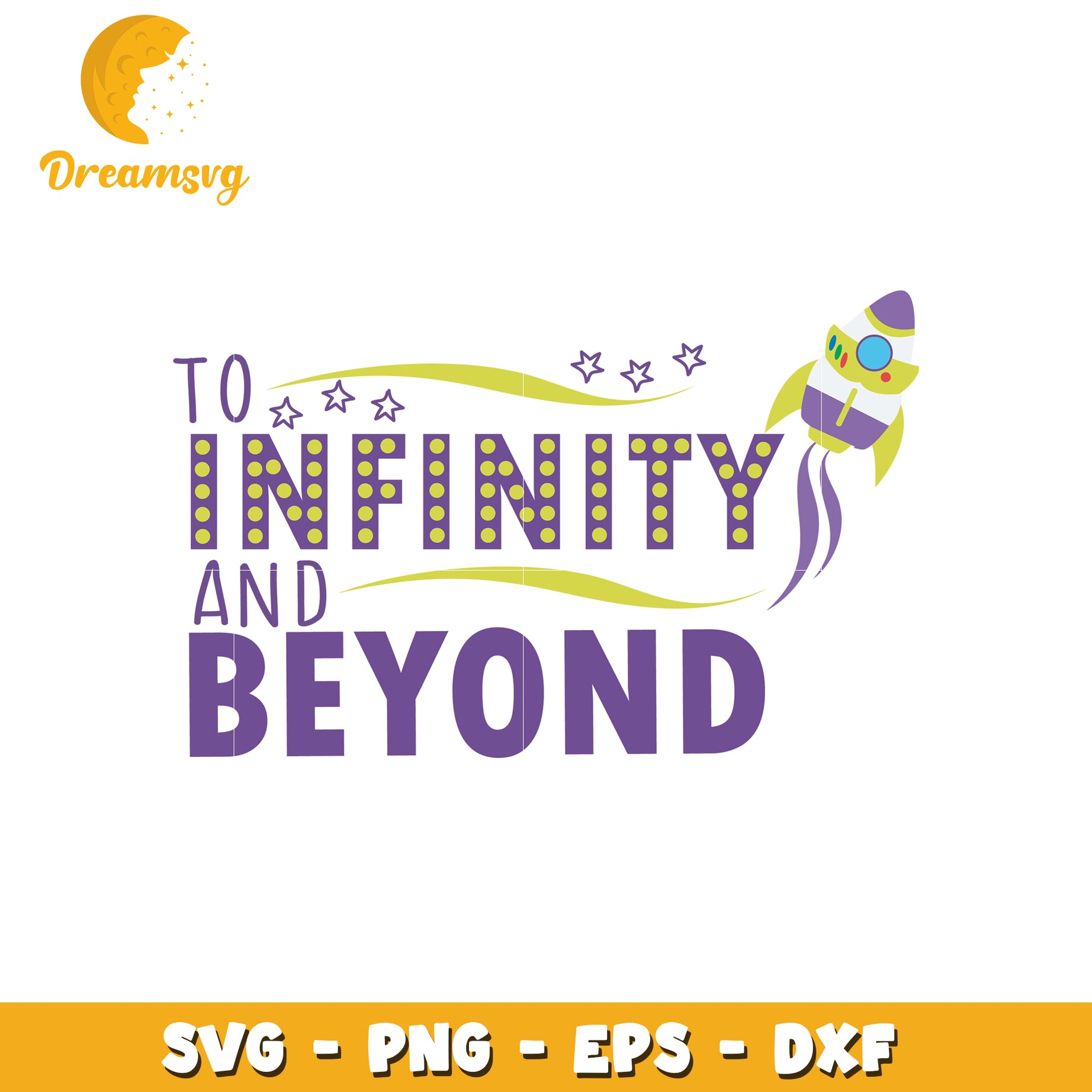 To Infinity and Beyond Rocket SVG Design for Crafts