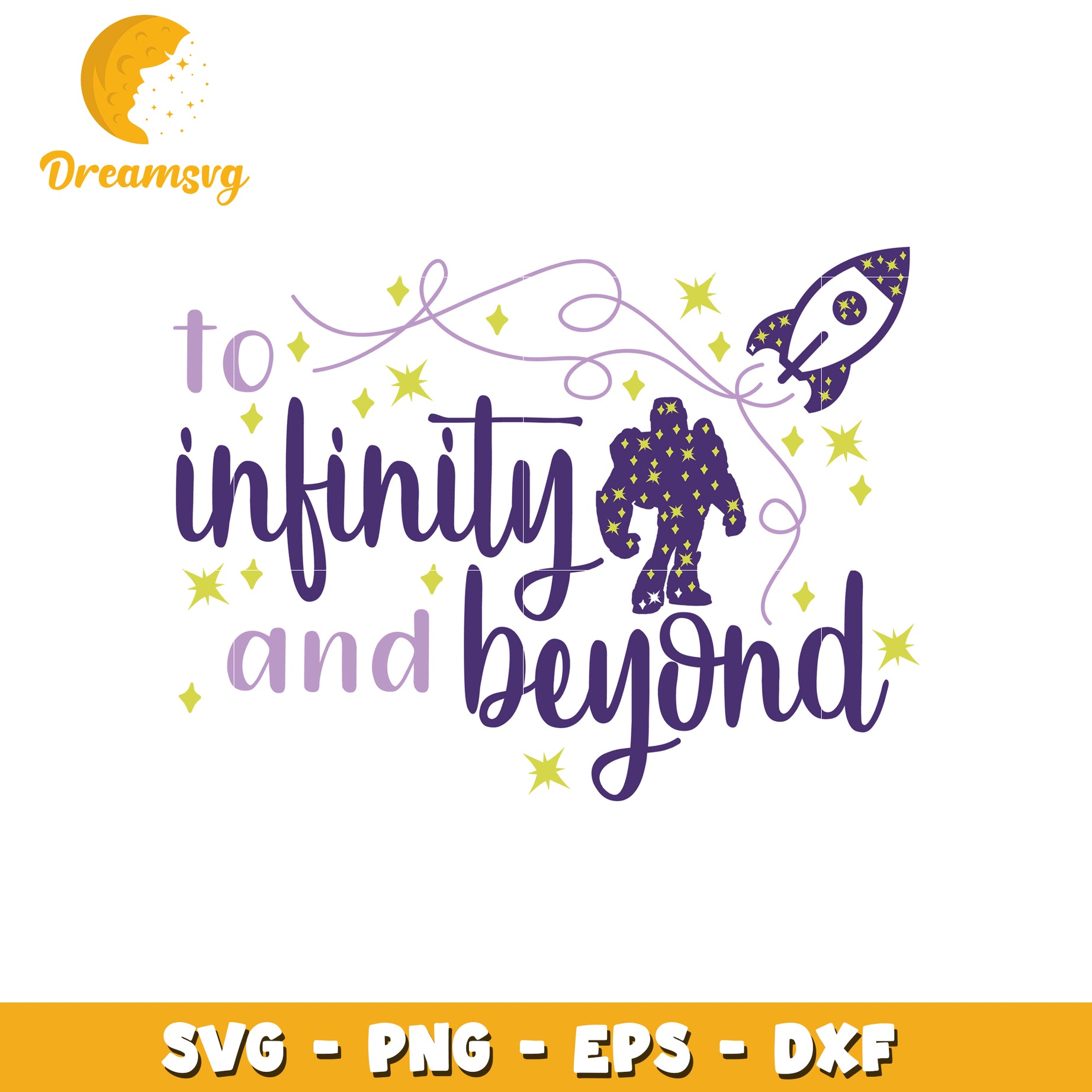 To Infinity and Beyond SVG Clipart for Crafts and Designs