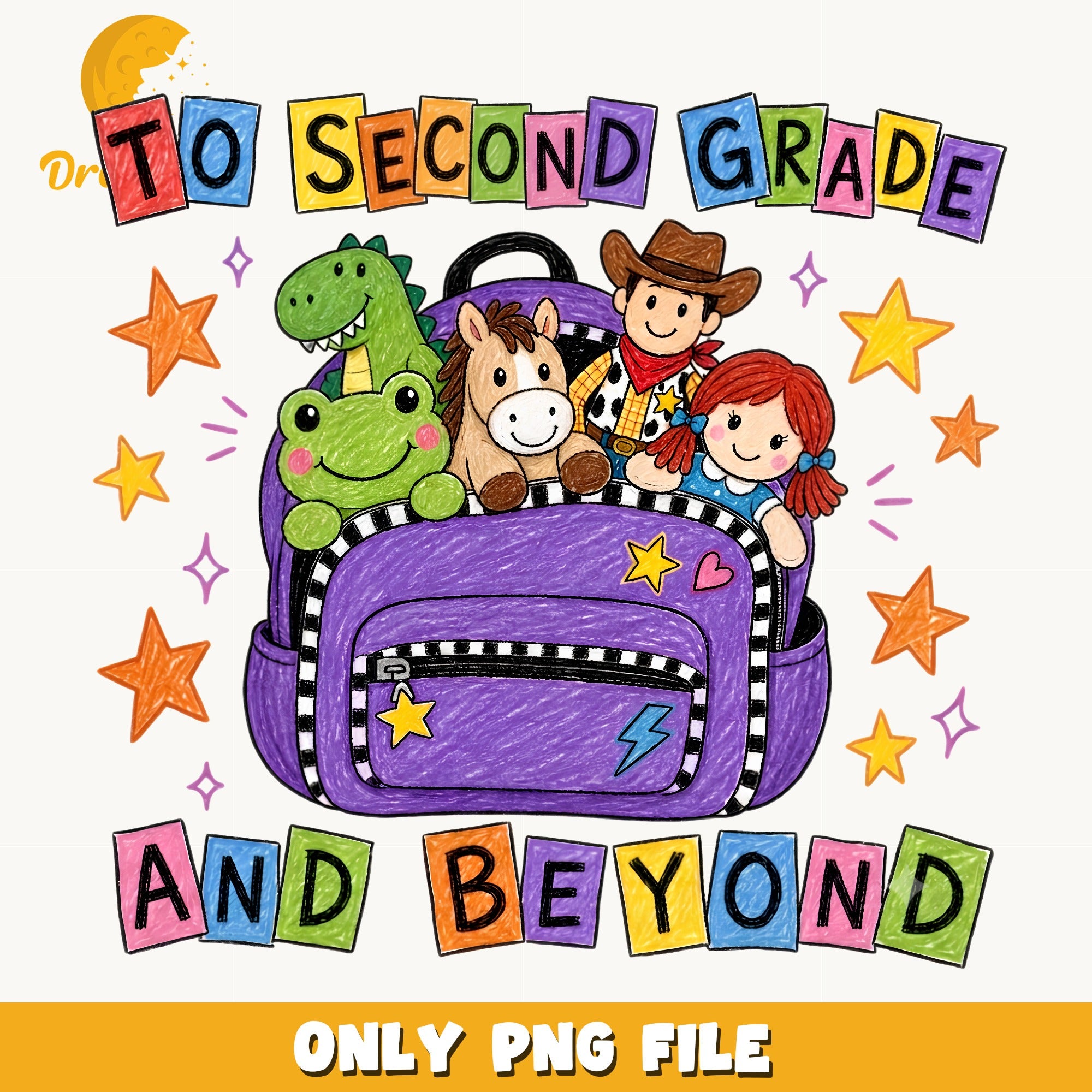 To Second Grade And Beyond PNG, Toy Story Back To School PNG, 2nd Grade PNG