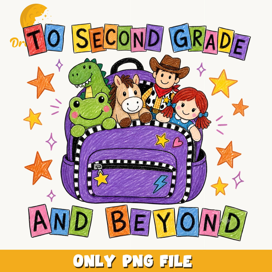 To Second Grade And Beyond PNG, Toy Story Back To School PNG, 2nd Grade PNG