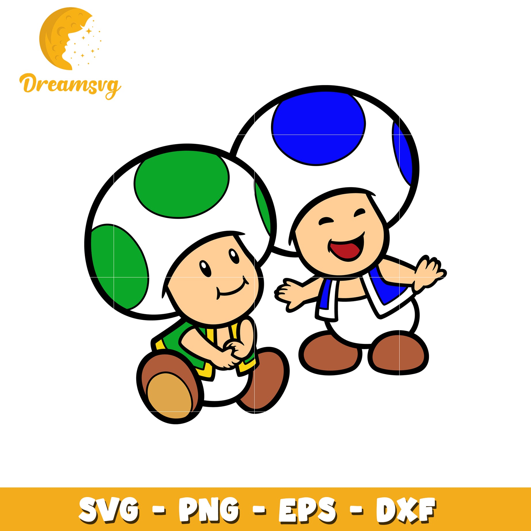 Toad Bros SVG PNG EPS DXF Cut Files