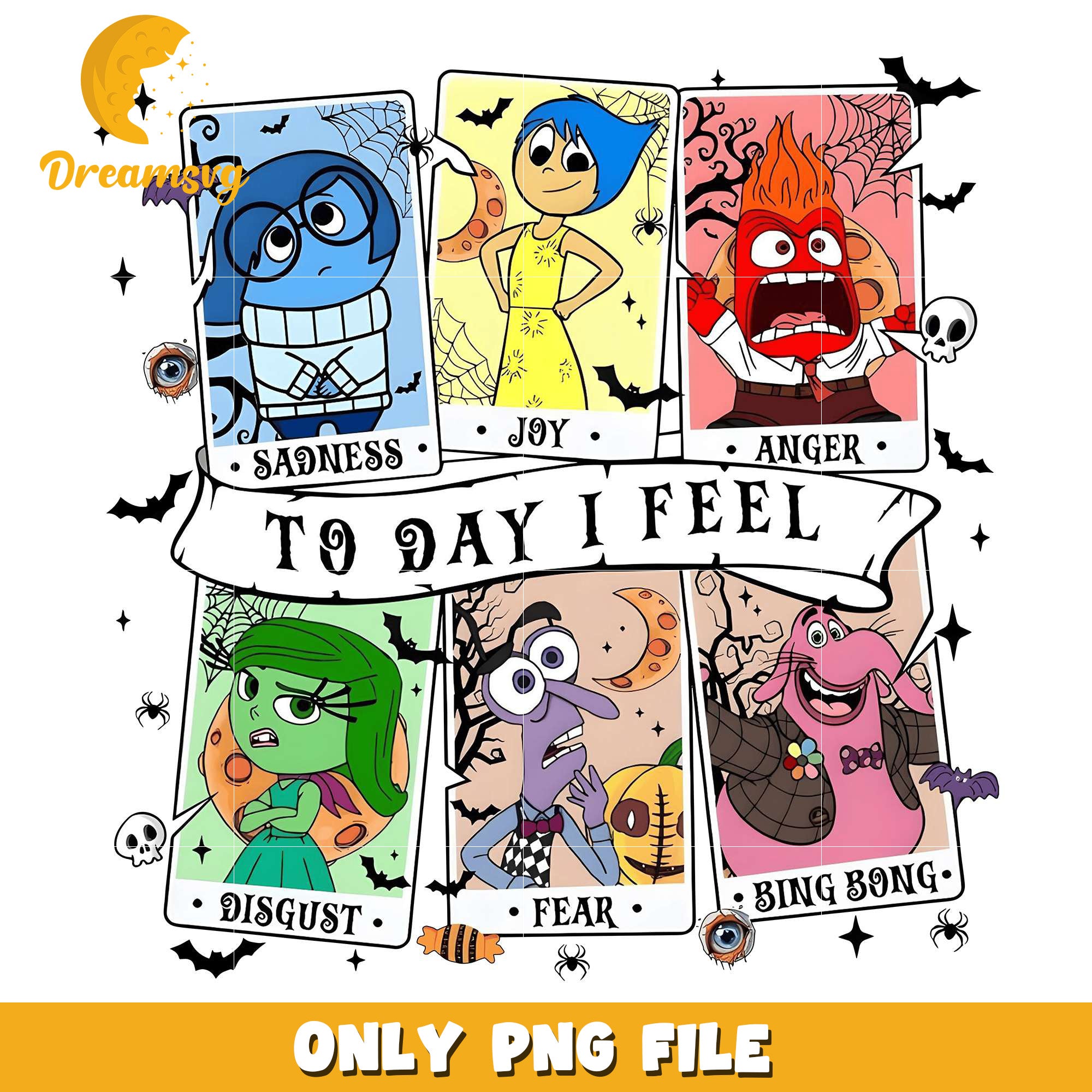 Today I Feel Insides Out Halloween png, halloween design png, halloween time png