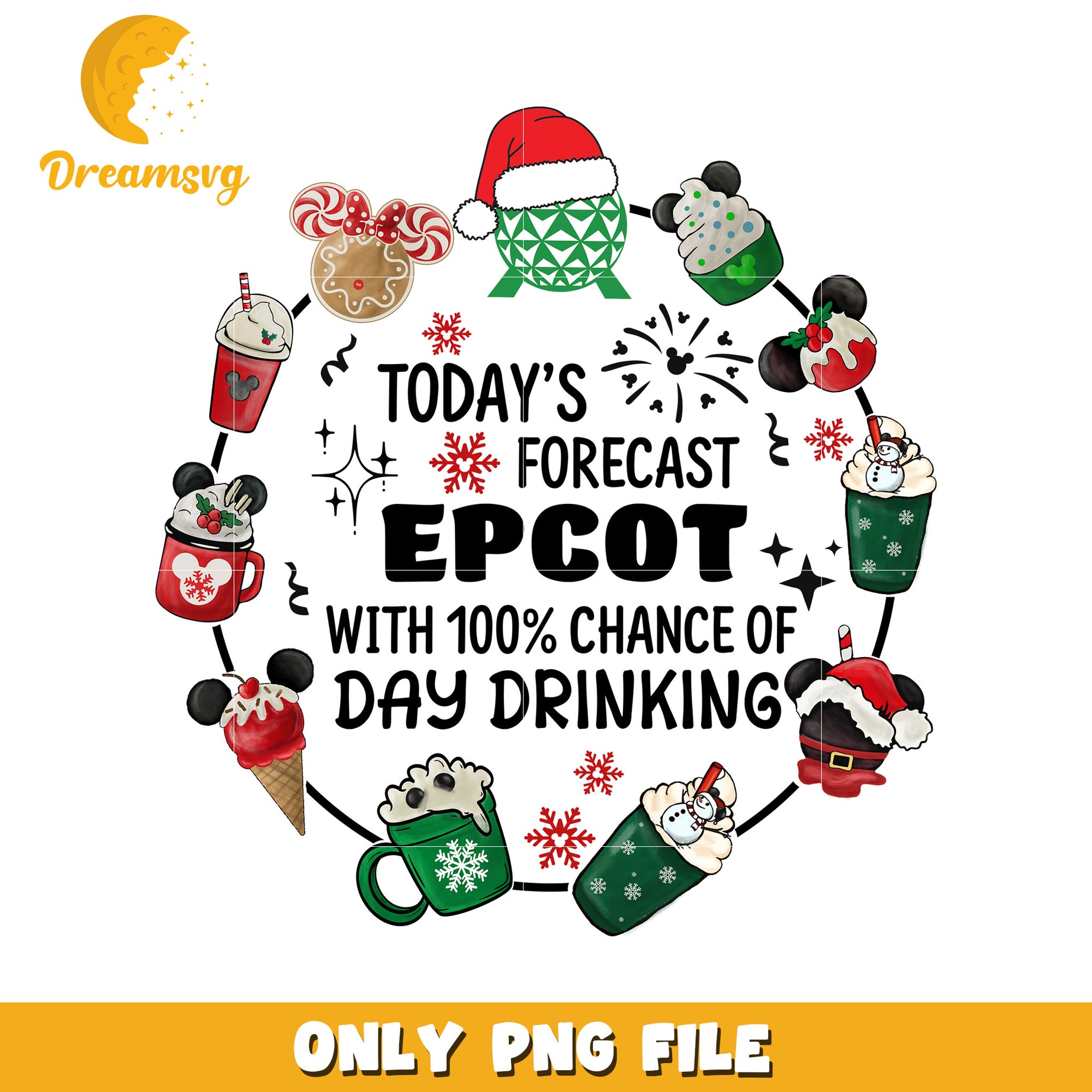 Today's epcot png, disney winter joy png, holiday happiness png