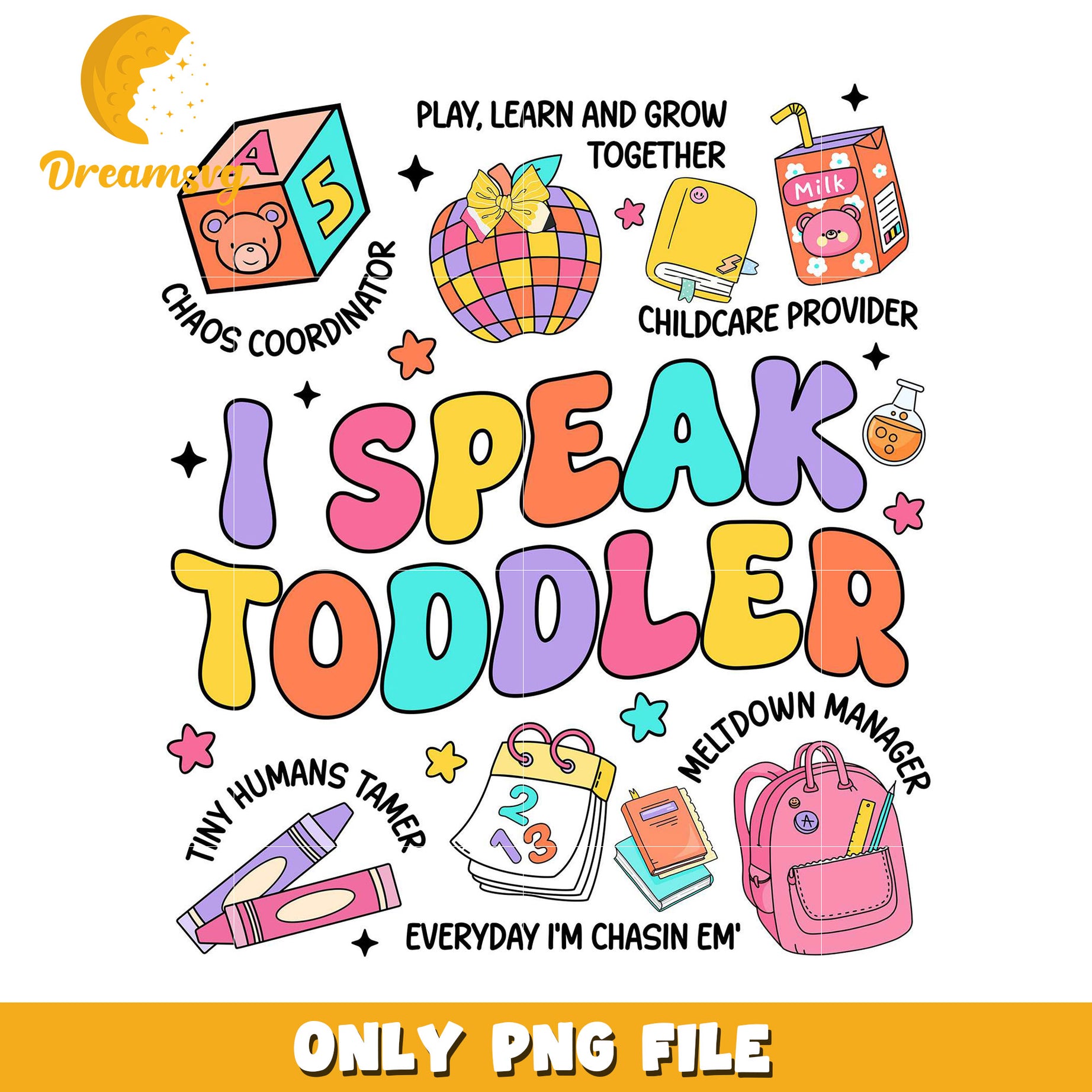 Toddler PNG Design Cute Playful