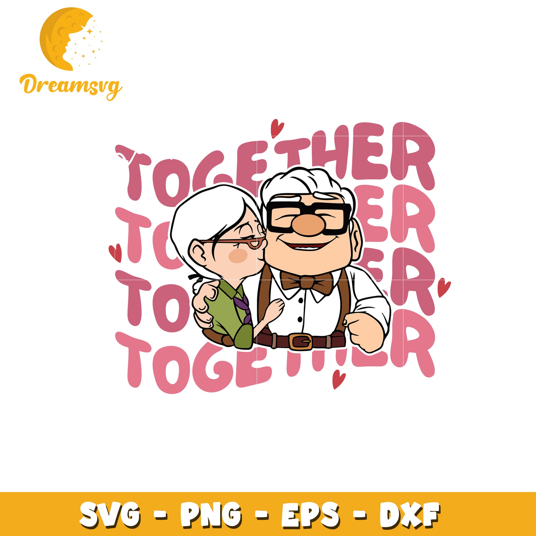 Together Love SVG Clipart for Couples and Valentine's Day