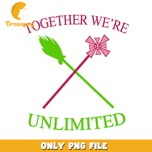 Together We_re Unlimited png, wicked witches png, glinda pinkcore png