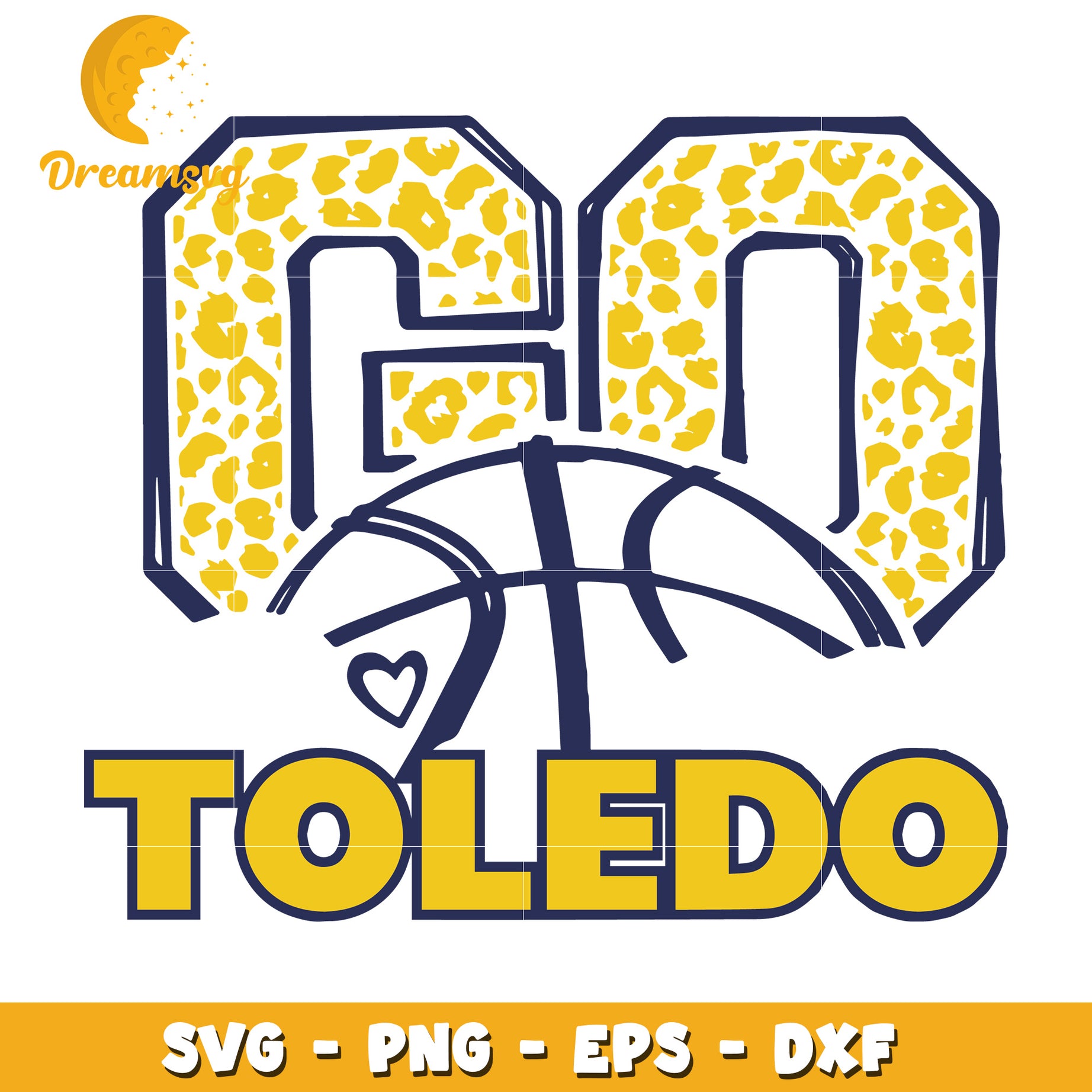 Toledo Basketball Leopard SVG Cut File