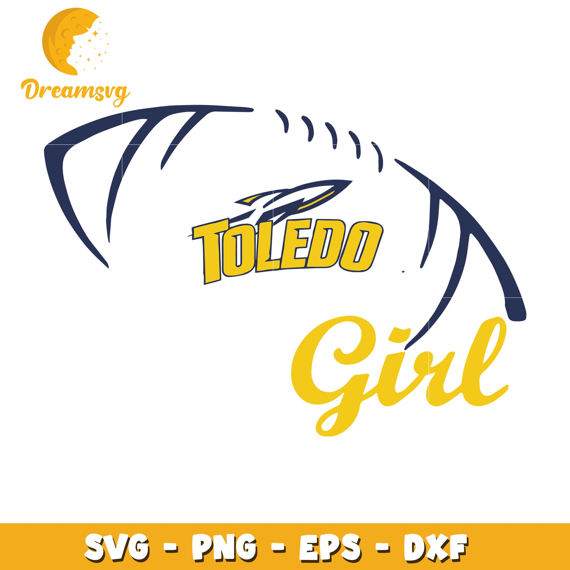 Toledo Girl Football SVG PNG EPS DXF