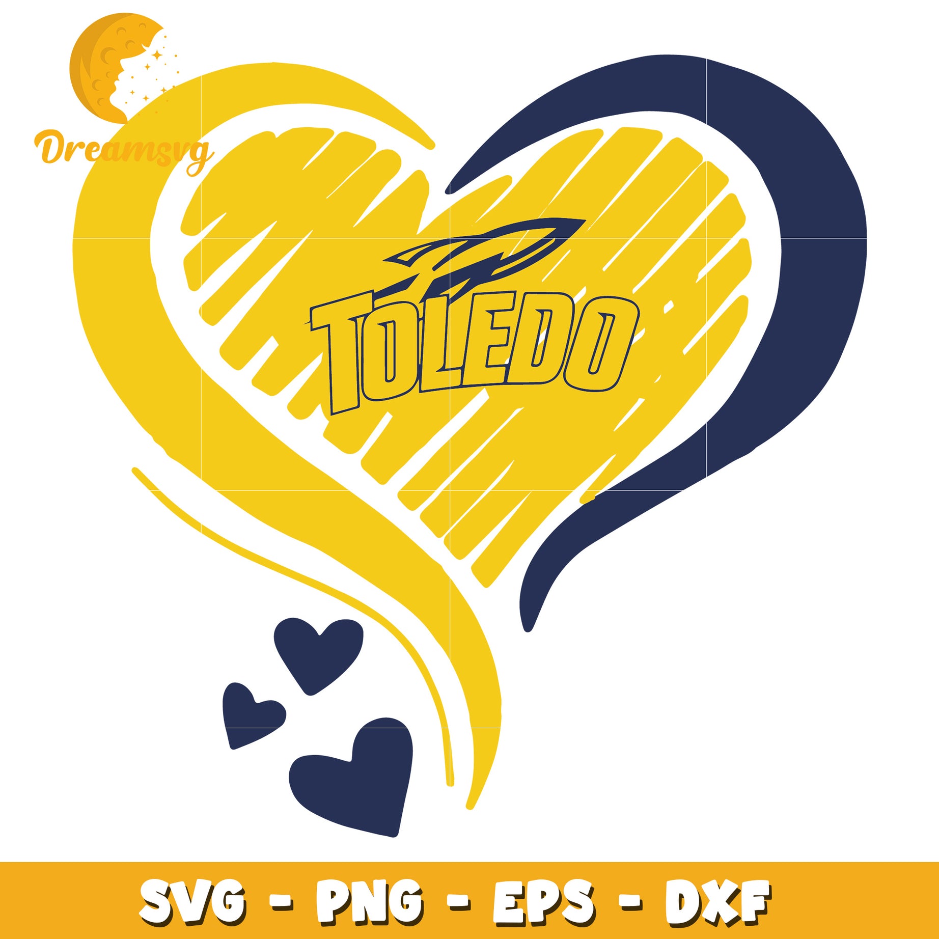 Toledo Heart Design SVG for Crafts and Decor Projects Online