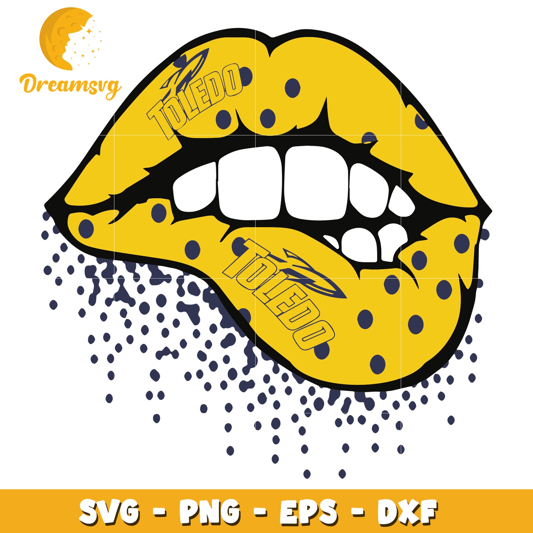 Toledo Lips SVG Cut File PNG EPS DXF