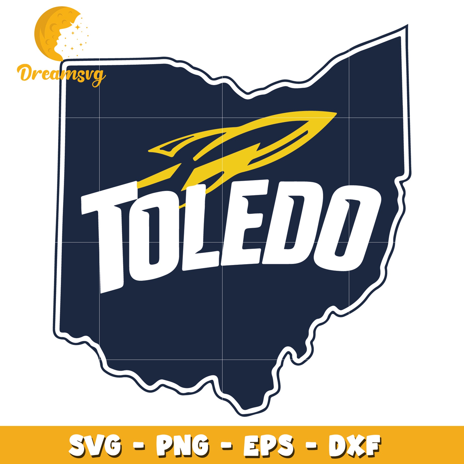 Toledo Rocket SVG Ohio State PNG EPS DXF