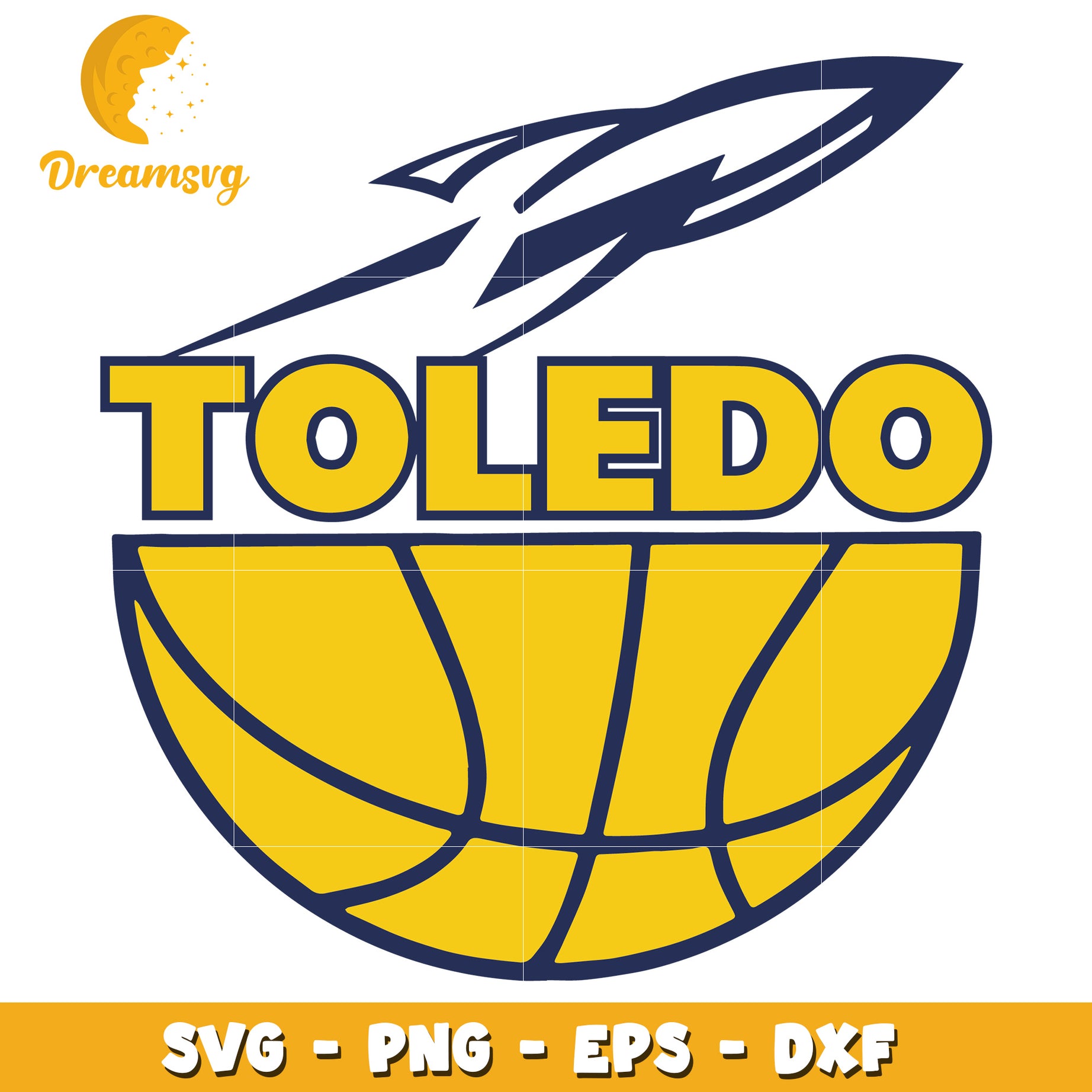 Toledo Rockets Basketball SVG PNG EPS DXF