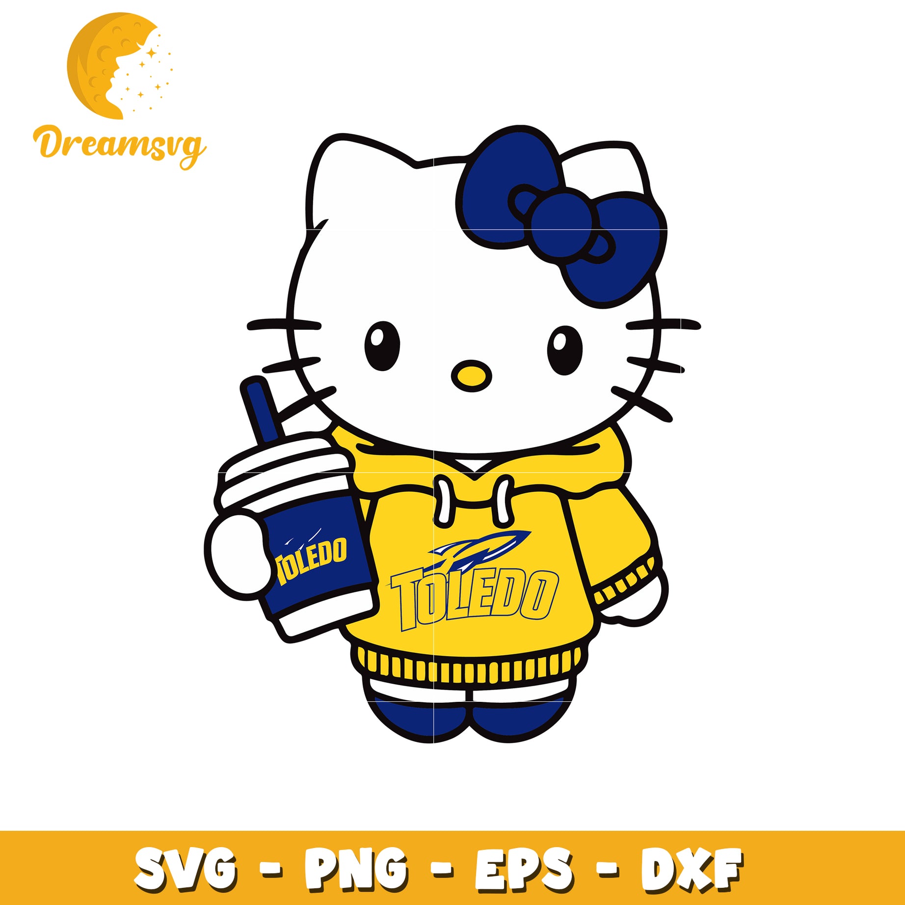 Toledo Rockets Hello Kitty SVG