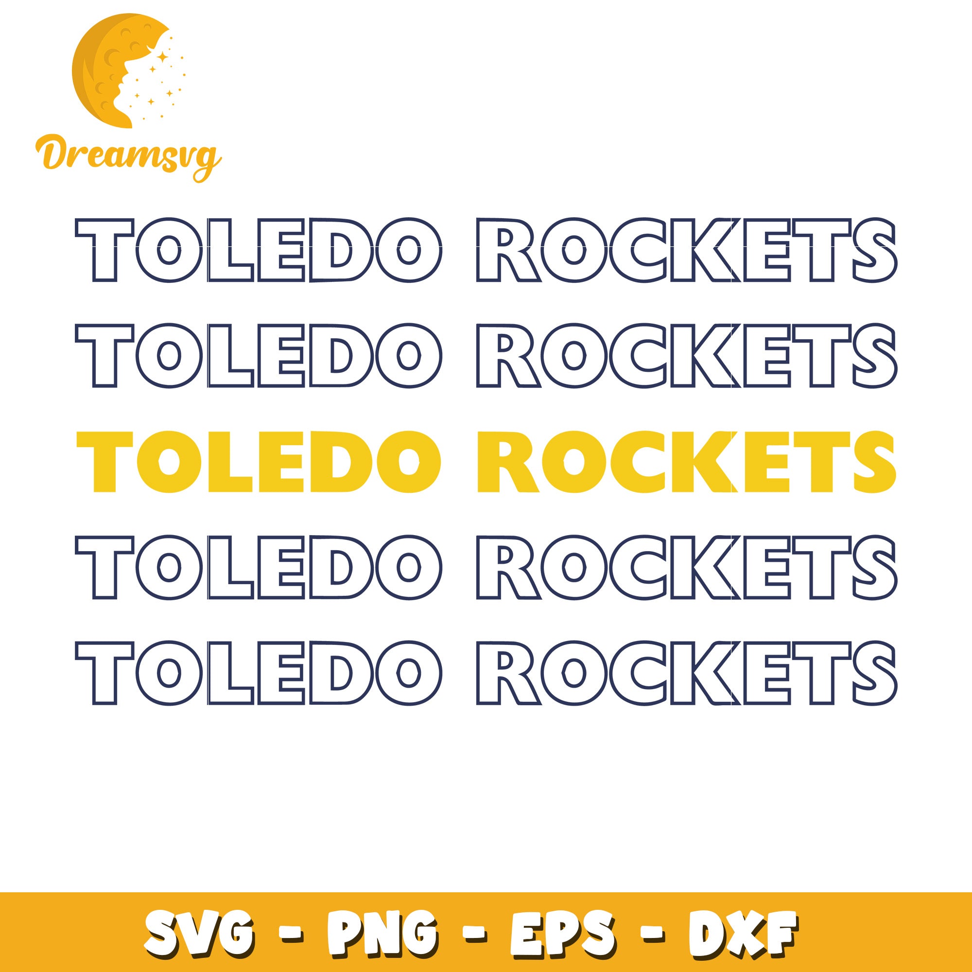 Toledo Rockets SVG File for Cutting Machines and Crafts Design